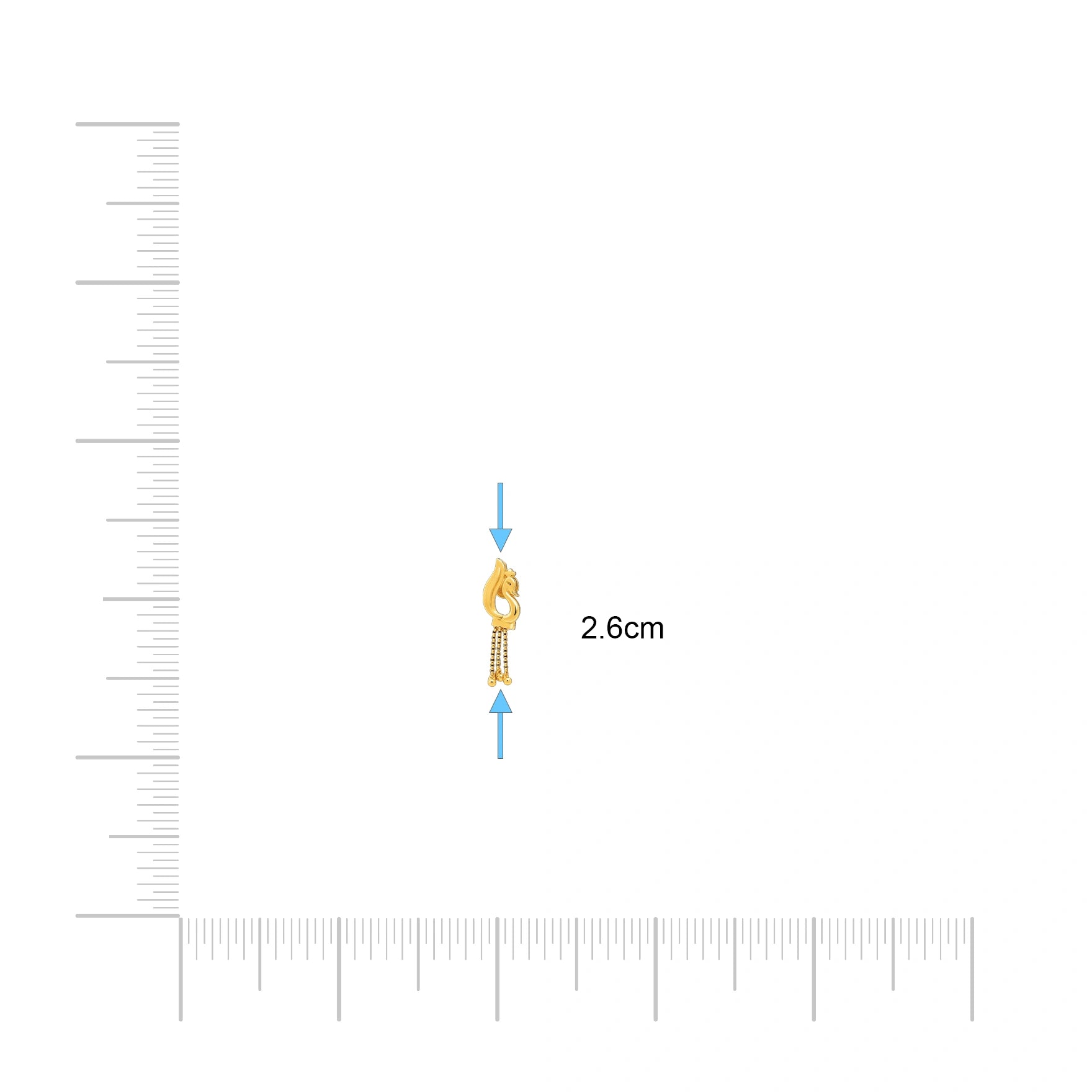 Golden Hanging Stud PGHST339-09