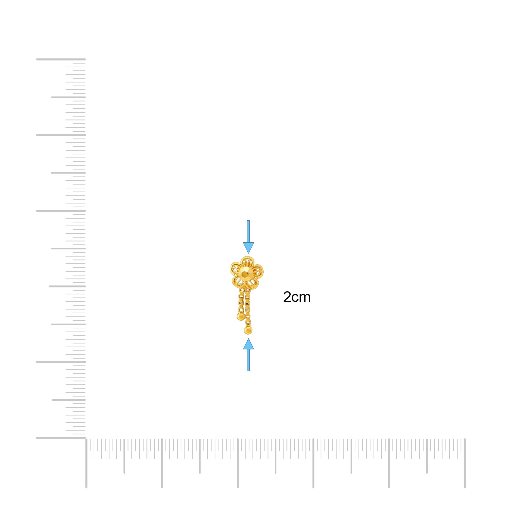 Golden Hanging Stud PGHST316-09