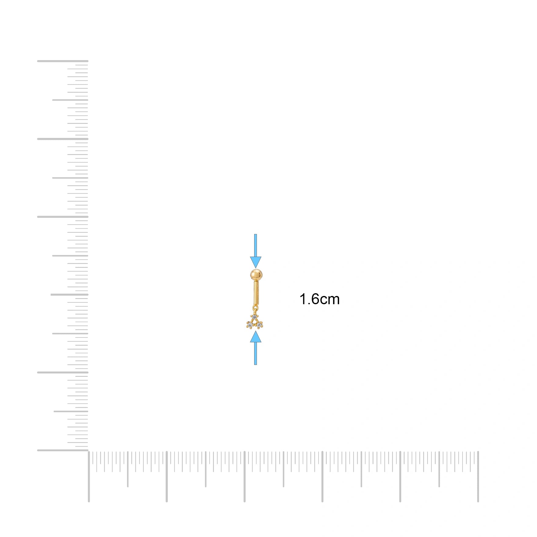 Bugadi Stud Earring PSBDST7W-001