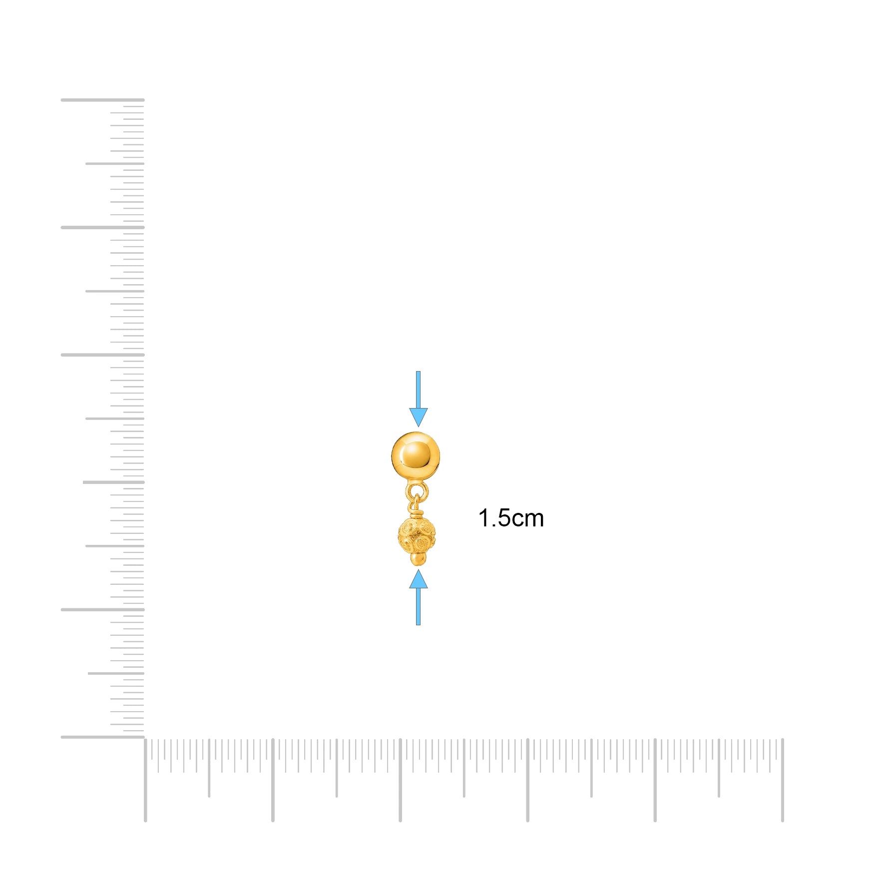 Golden Hanging Stud PGHST23-07