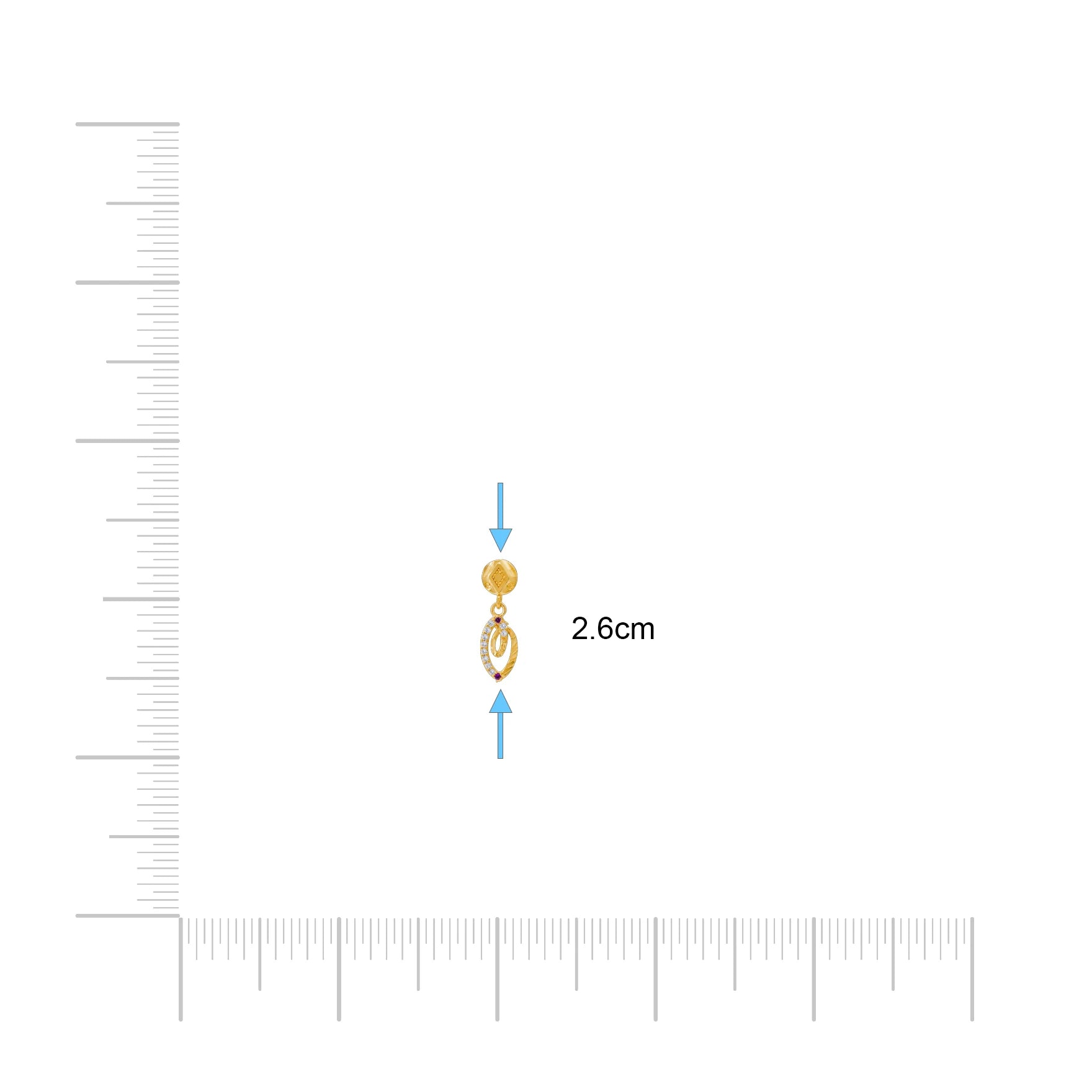Stone Hanging Stud PSHST279WR-001