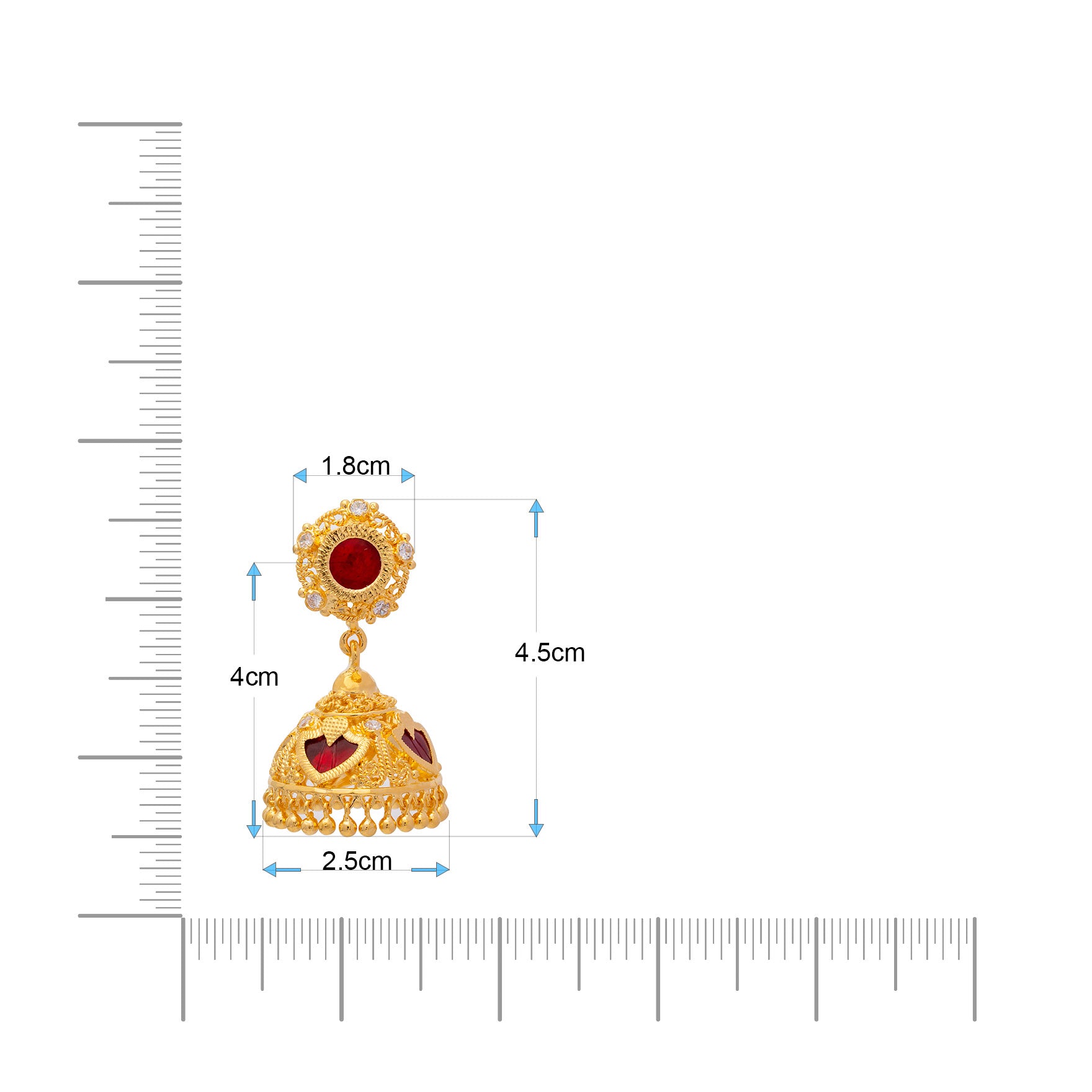 Buy Gold Plated Jimika Earrings Designs | Parakkat Jewels