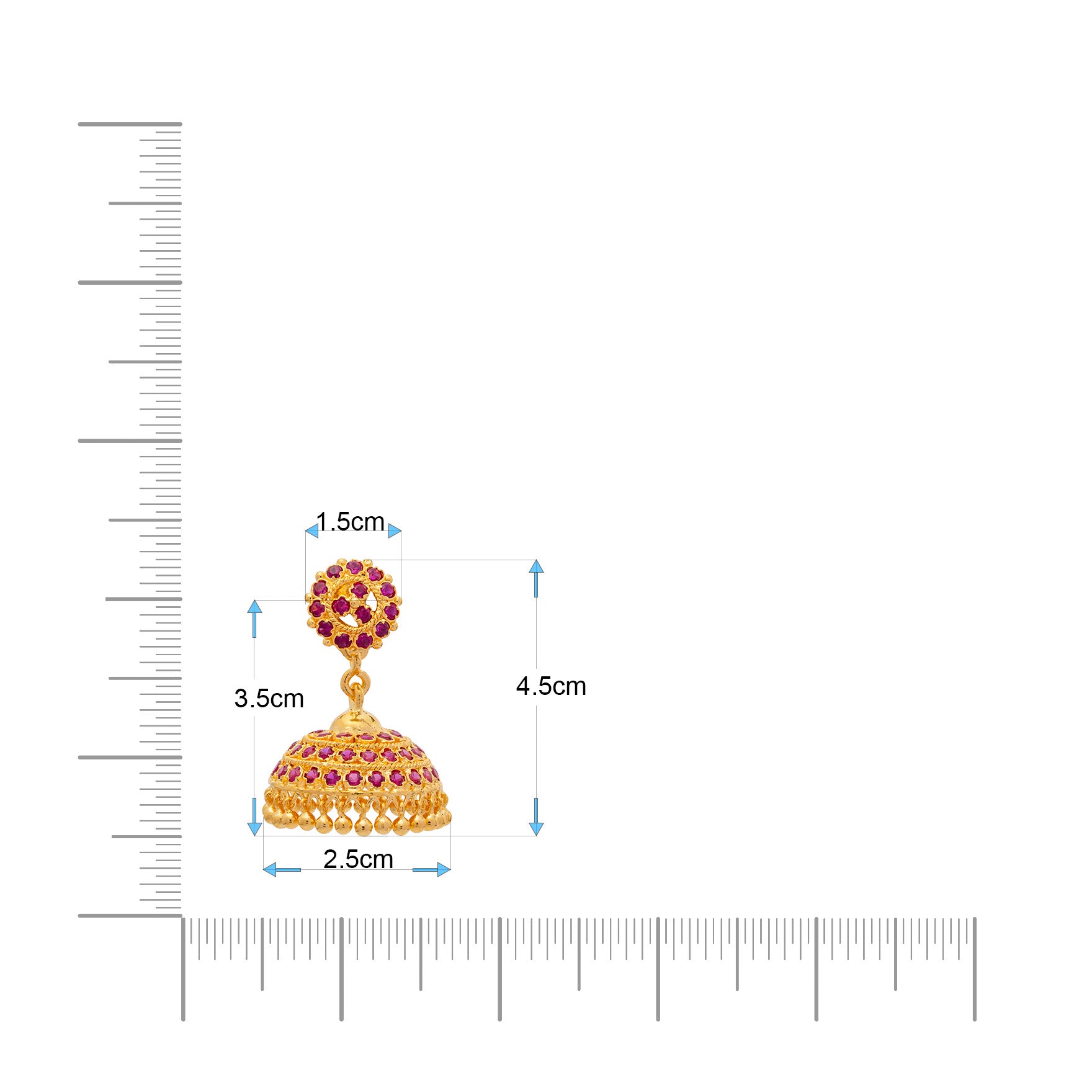 1 Gram Gold Plated Jhimika Earrings Designs | Parakkat Jewels