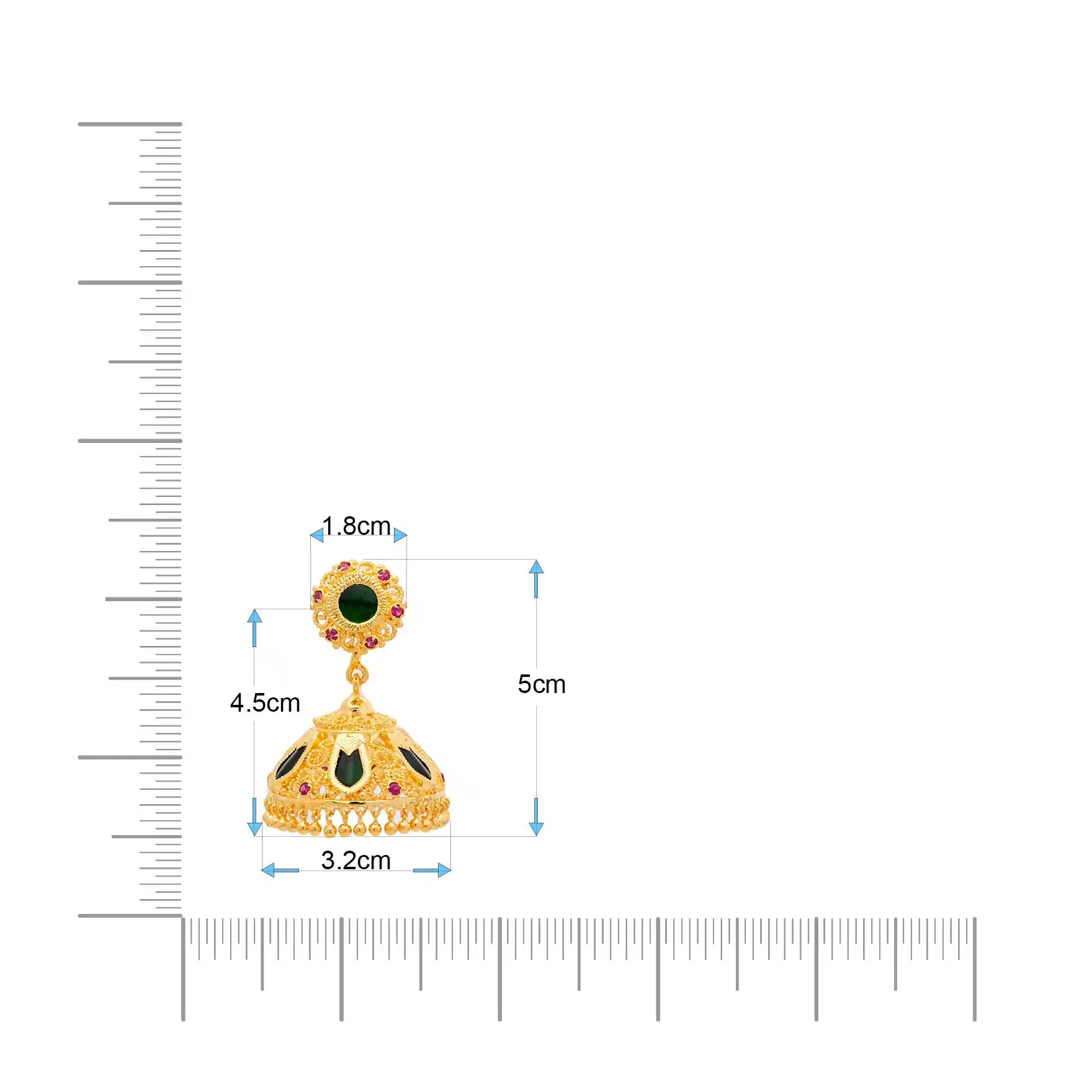 Shop 1gm Gold Plated Earrings | Parakkat Jewels