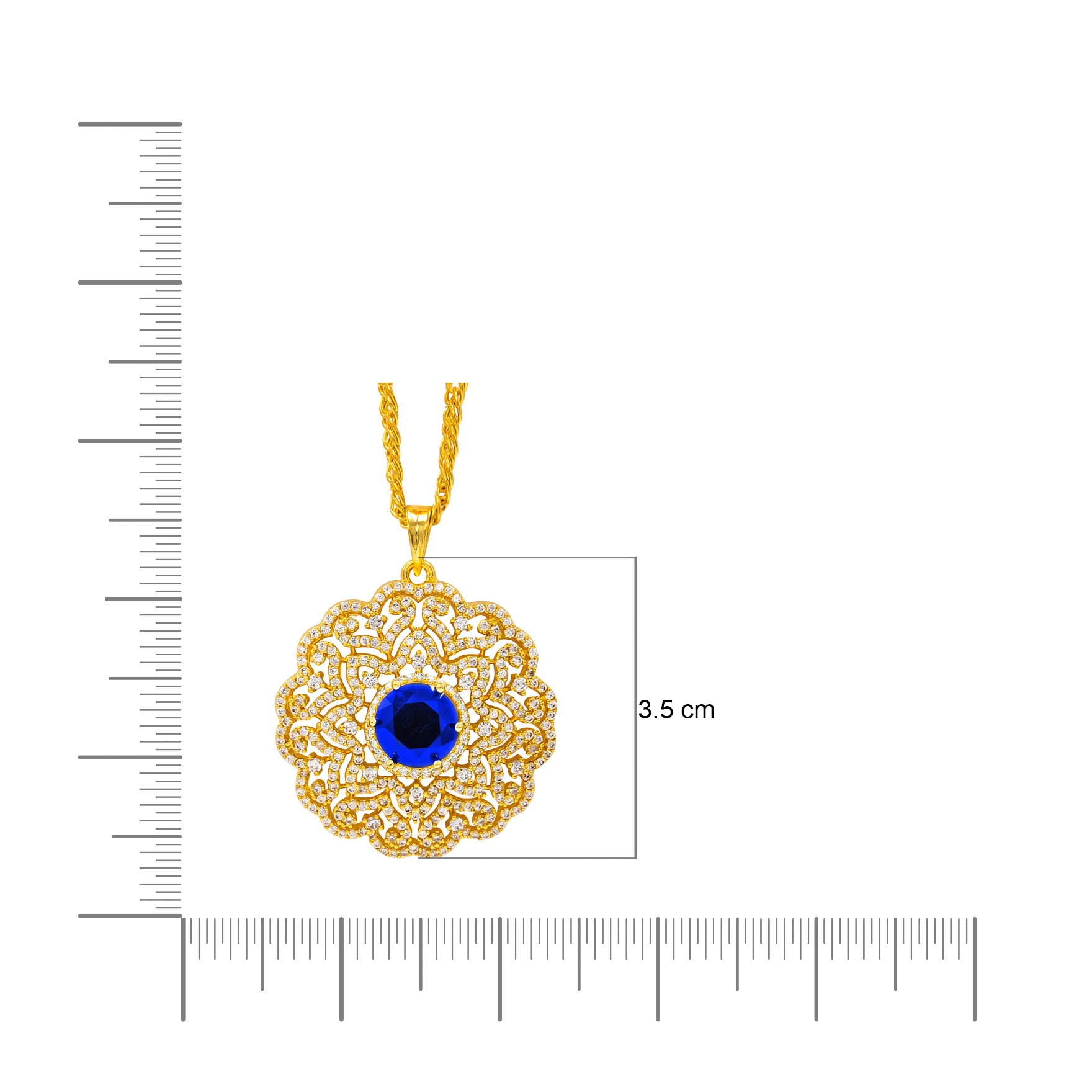 PREMIUM GOLD PENDANT AND PREMIUM STUD PMSLT2WBL-003, PMSST3WBL-052