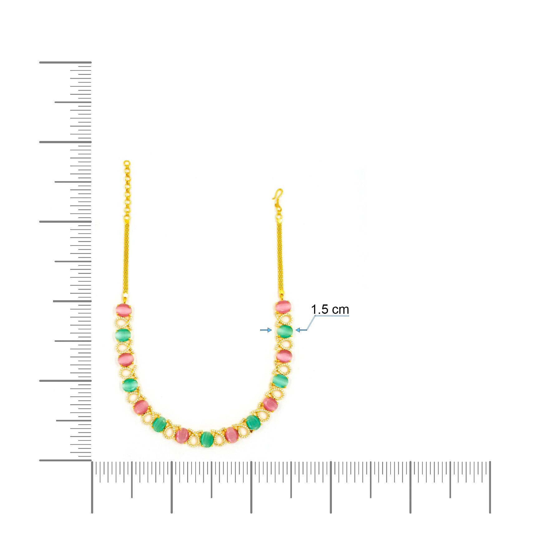 Premium Stone Necklace with Stud PMSNS7WPNN-008, PMSHSTWPN-081