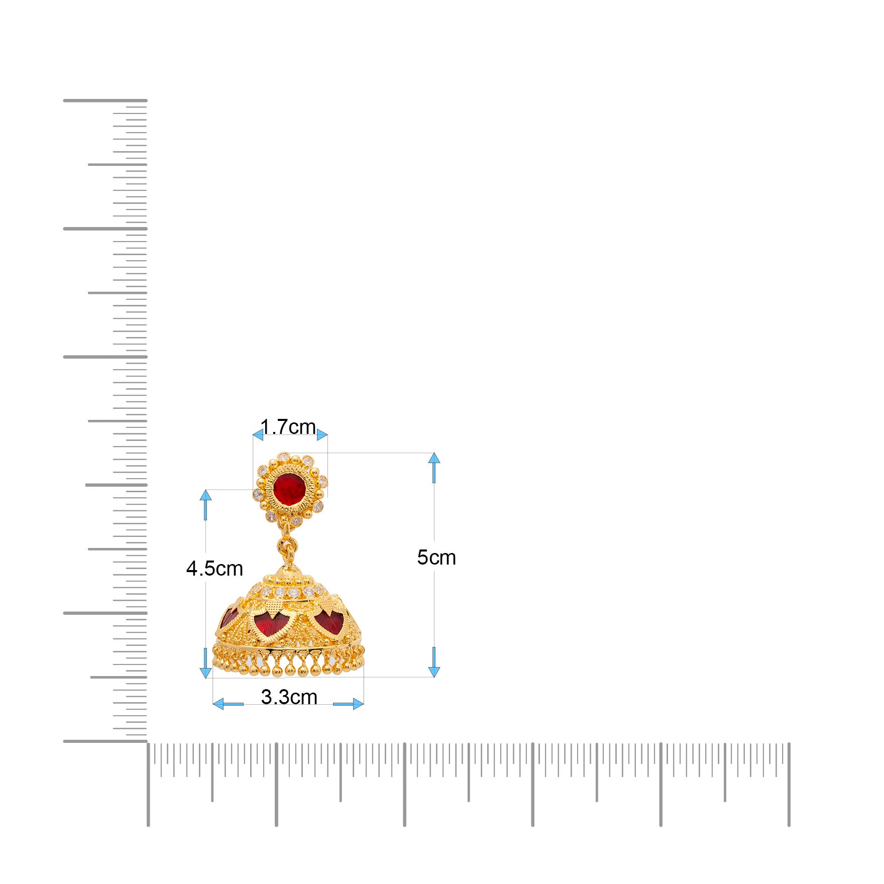 Shop Gold Plated Jimika Earrings Online | Parakkat Jewels