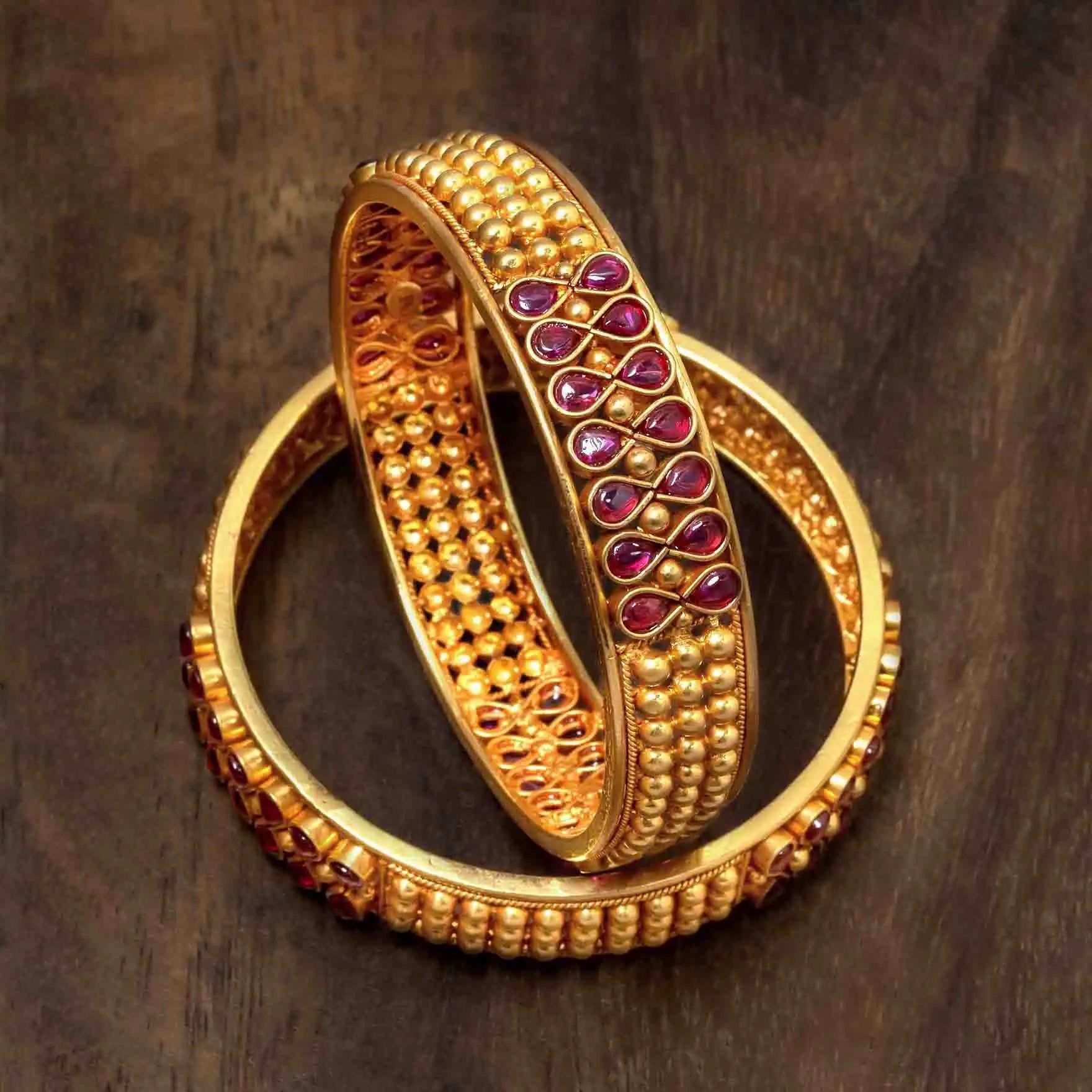 Sreshta Bangle PSGRBSR12R-006 - Parakkat Jewels