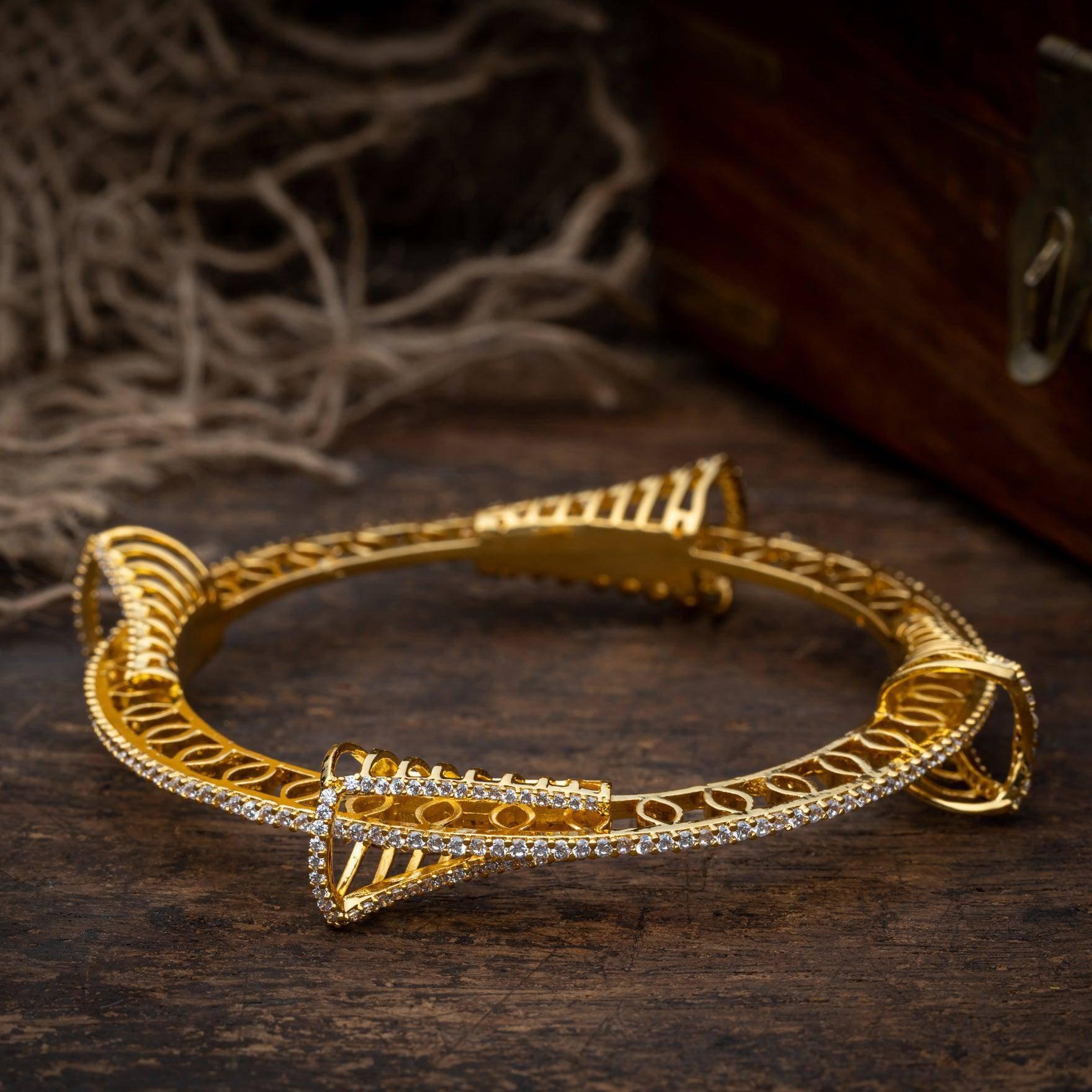 Stone Bangle PMSB1W-054 - Parakkat Jewels