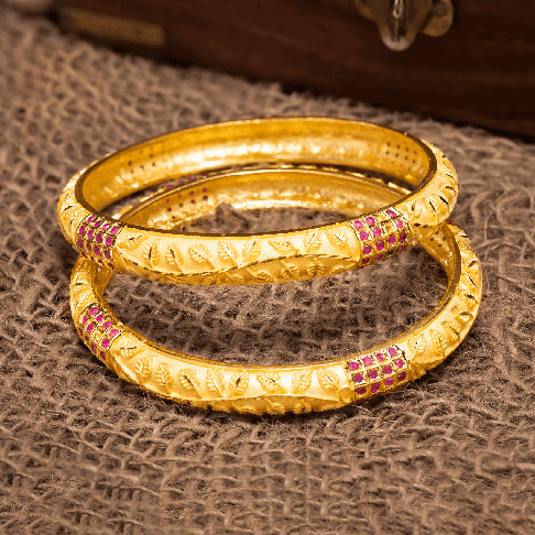 Stone Bangle PSB2R-023 - Parakkat Jewels