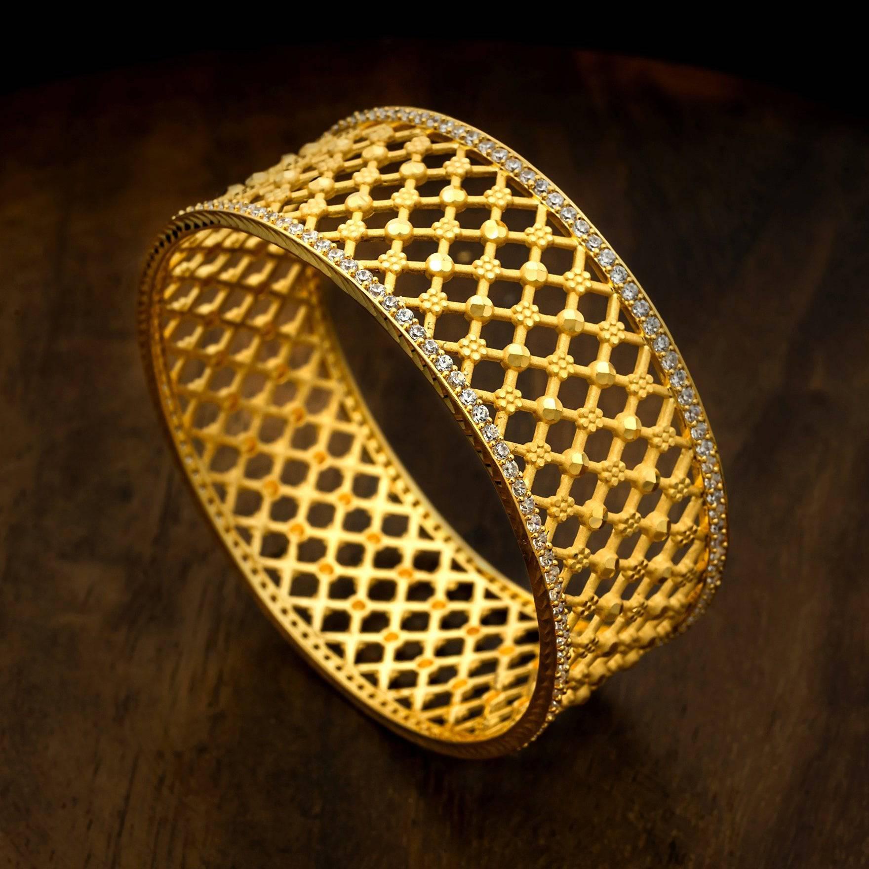 Stone Bangle PSB3W-005 - Parakkat Jewels
