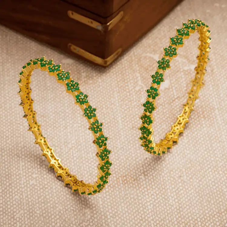 Stone Bangle PSB5G-082 - Parakkat Jewels