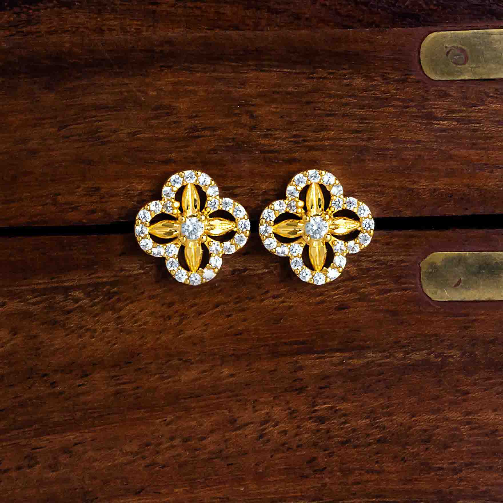 Ad Stone Gold Layered Studs for Women