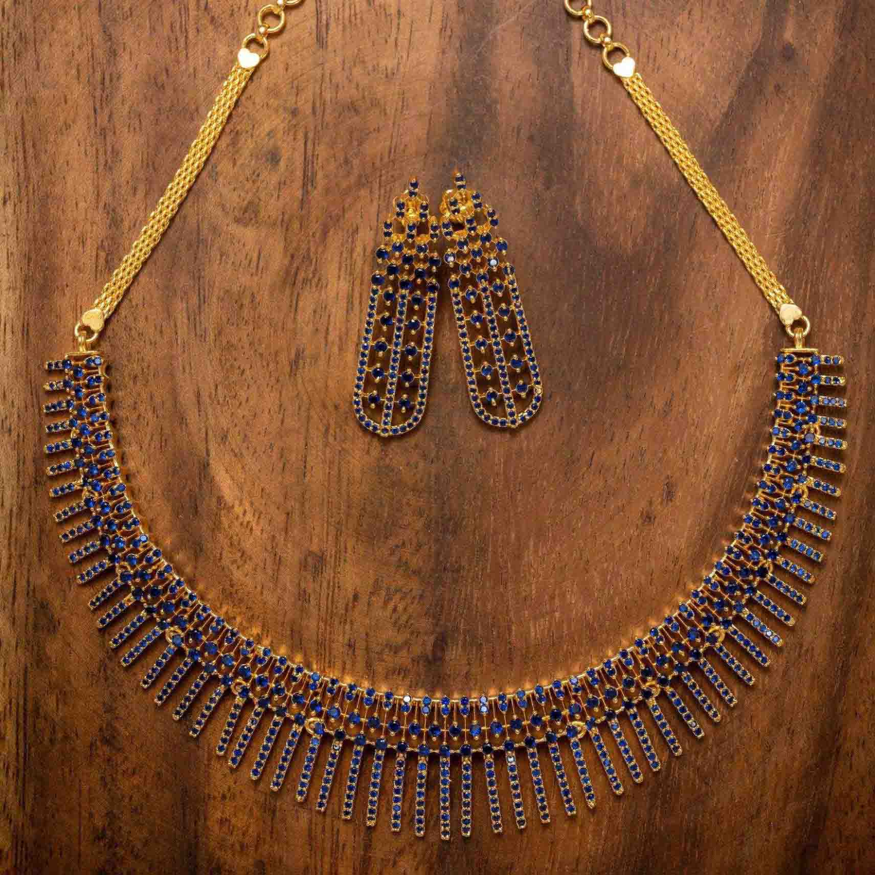 Necklace PMSNS1BL-0011,PMSHST3BL-002 - Parakkat Jewels