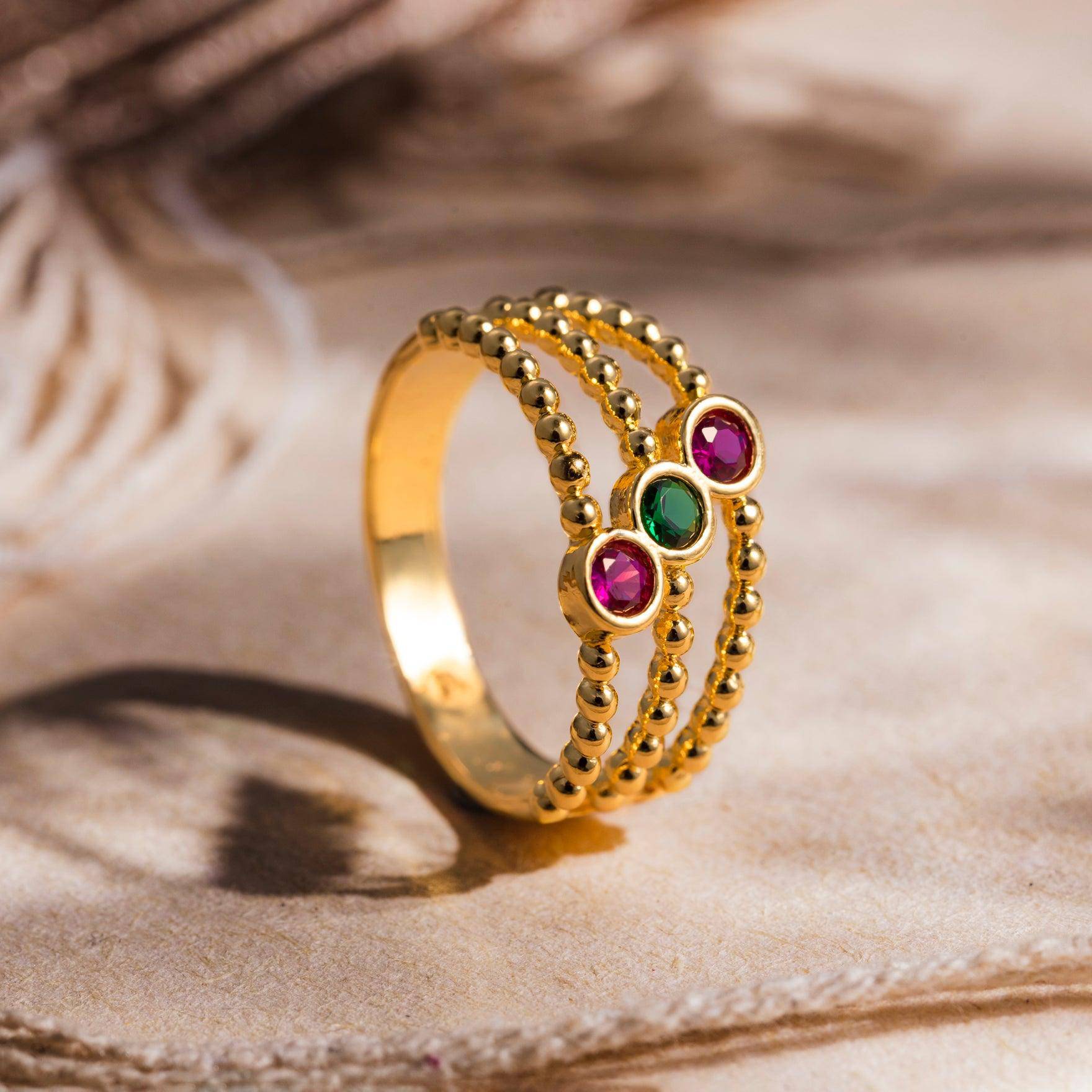 Stone Ring PSR15WRG-051 - Parakkat Jewels