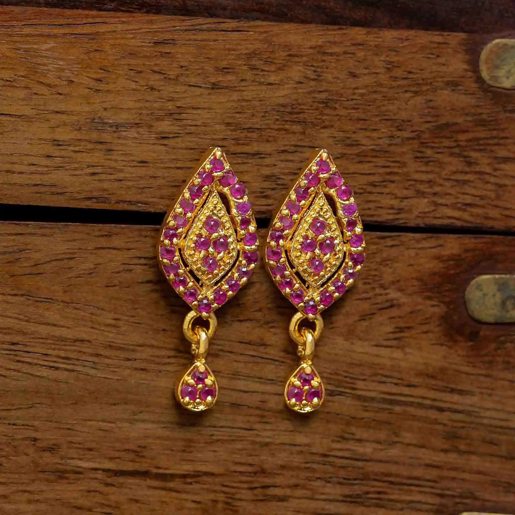 Stone Stud PSHST94R-001 - Parakkat Jewels