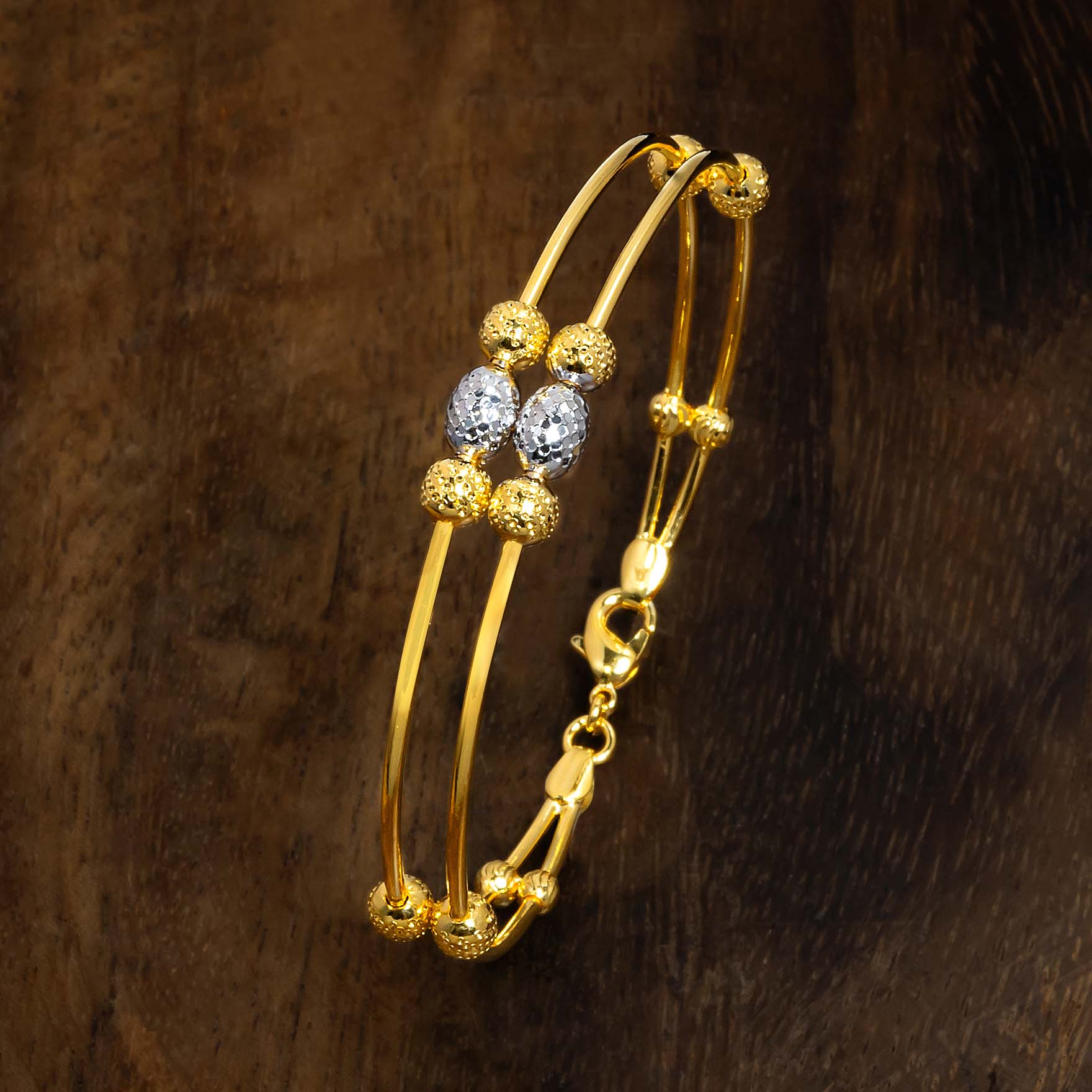 Rhodium Bracelet Bangle PRGBRB1b-26-032