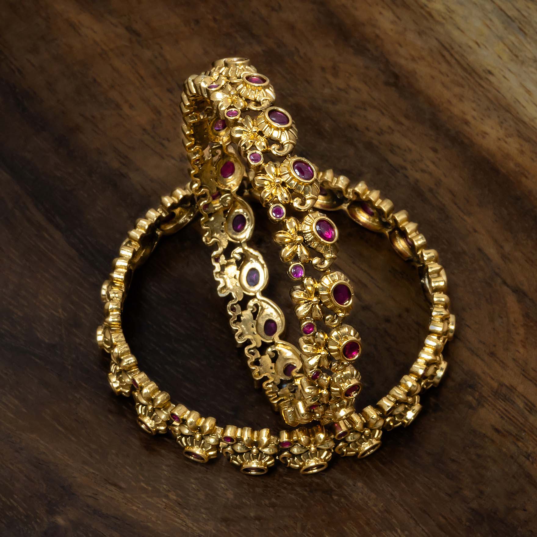 Stone Gheru Bangle PSGRBSR6R-24-063