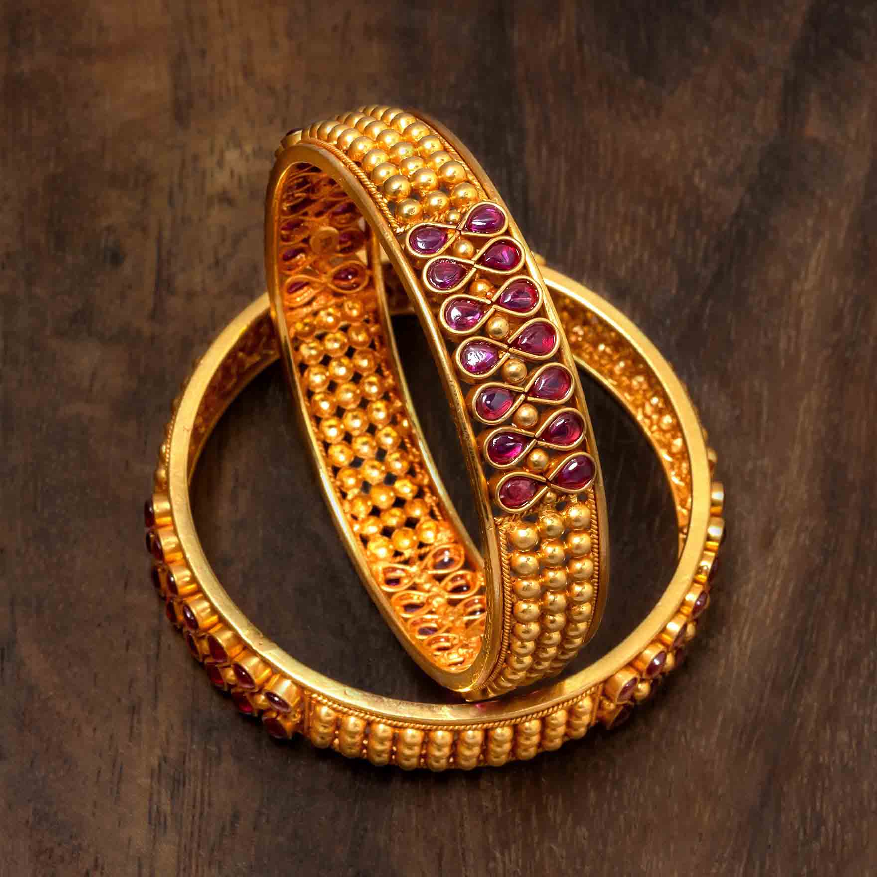 Stone Gheru Bangle PSGRBSR12R-23-006