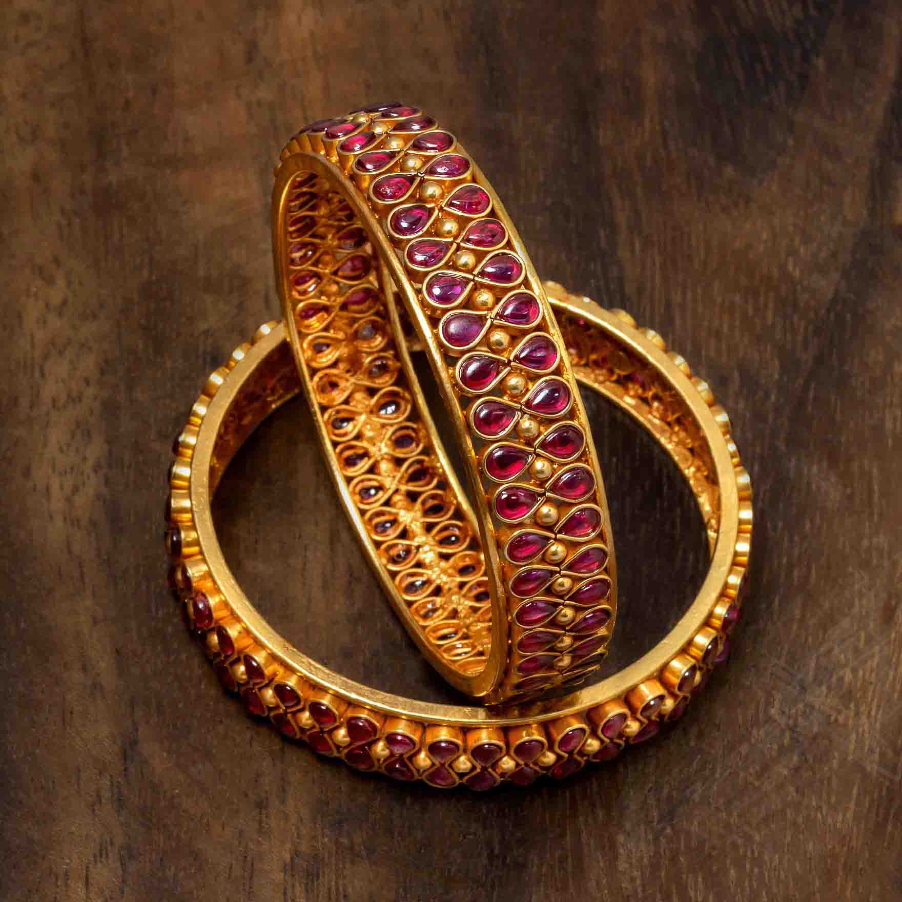 Stone Gheru Bangle PSGRBSR15R-23-006