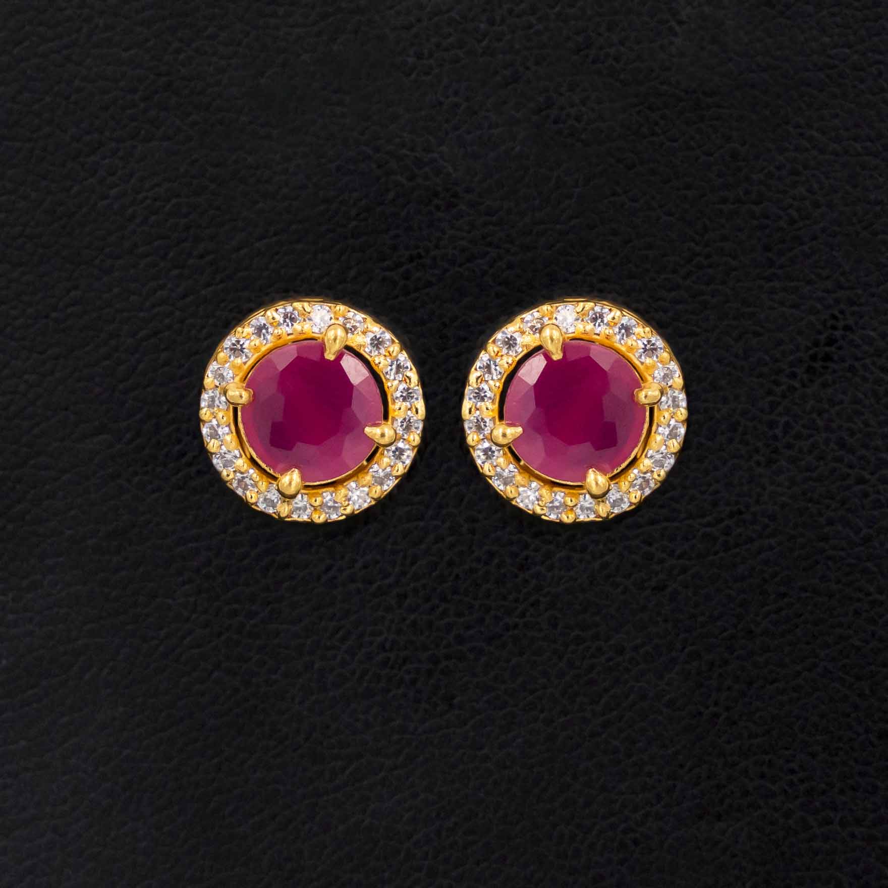 Buy One Gram Gold Layered Stone Earrings Online | Parakkat Jewels