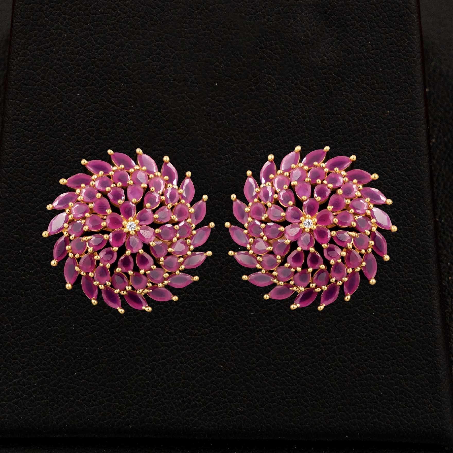 Buy 1 Gram Gold Layered Earrings Collection | Parakkat Jewels