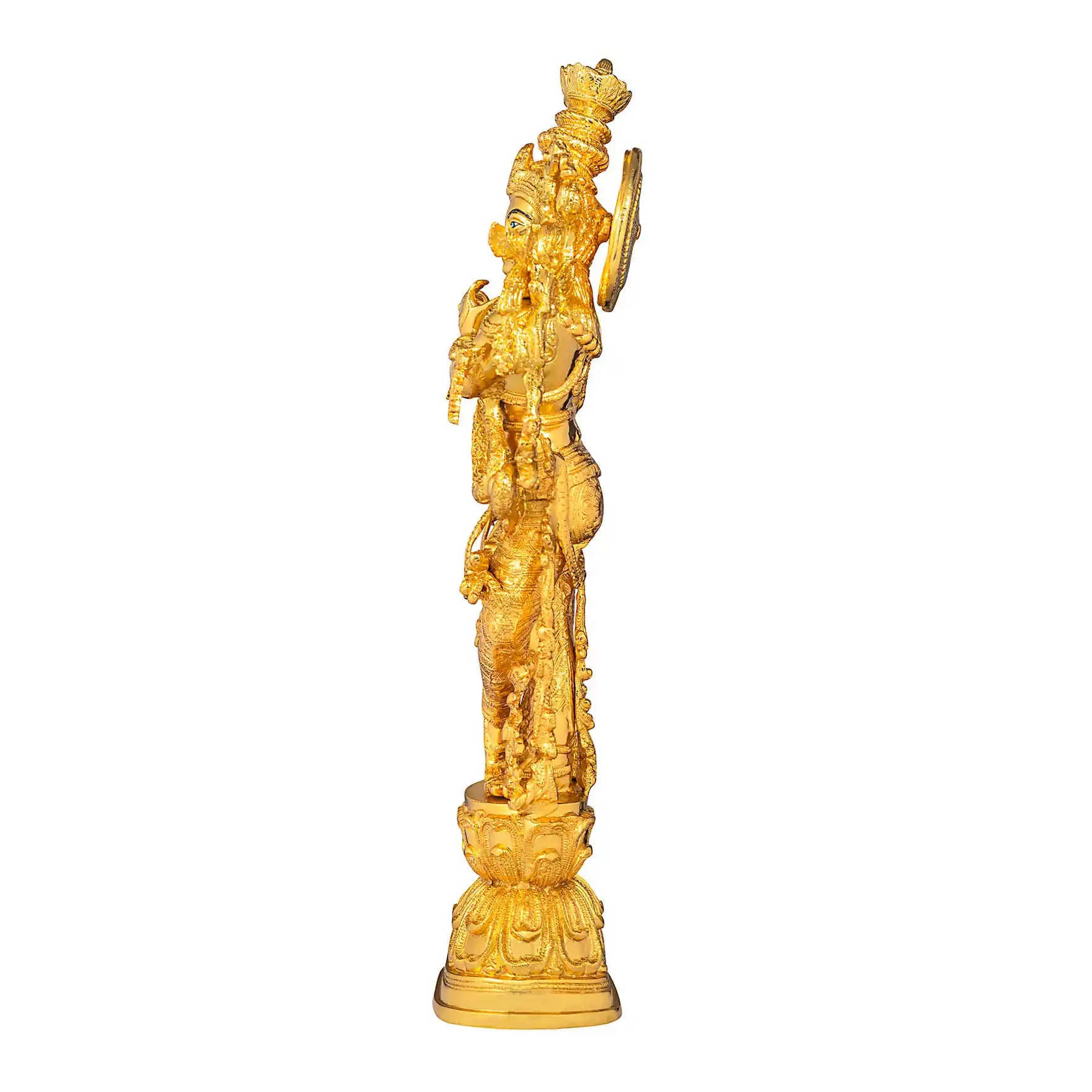 Lord Krishna Idol – Traditional Hindu Deity Sculpture – Krishna (Flute Playing Pose) Mandir Decor – Home & Puja Gift | PIDKR-41-00051