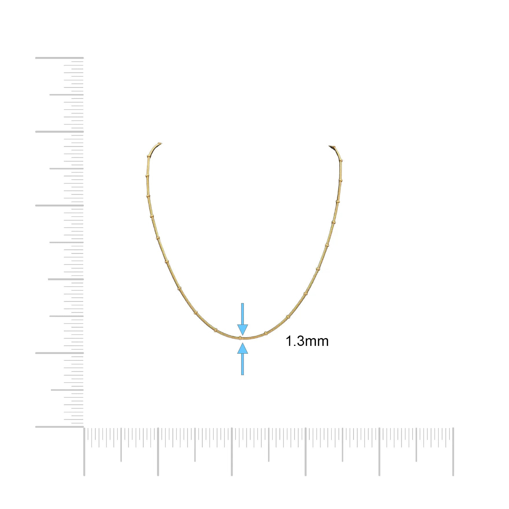 Golden Bar link Millennium Chain PCM32-052