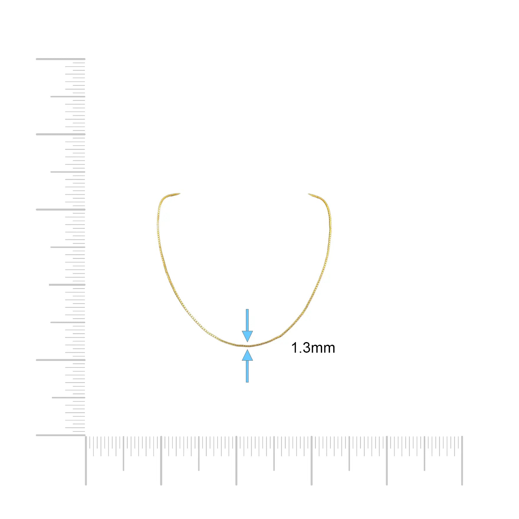 Golden Compact Cube Link Millennium chain PCM4-052