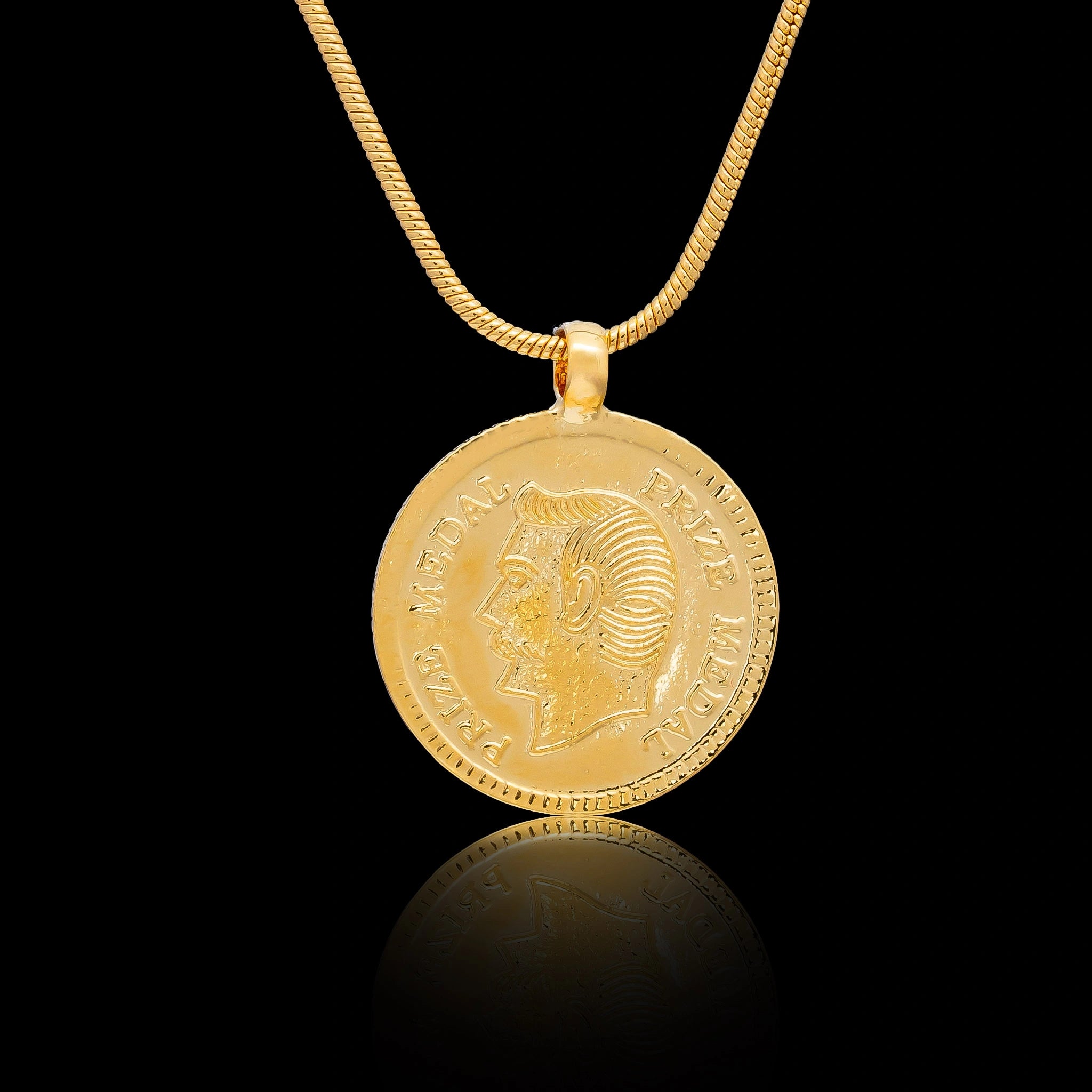 Gold Layered Coin Pendent PGLT44-07