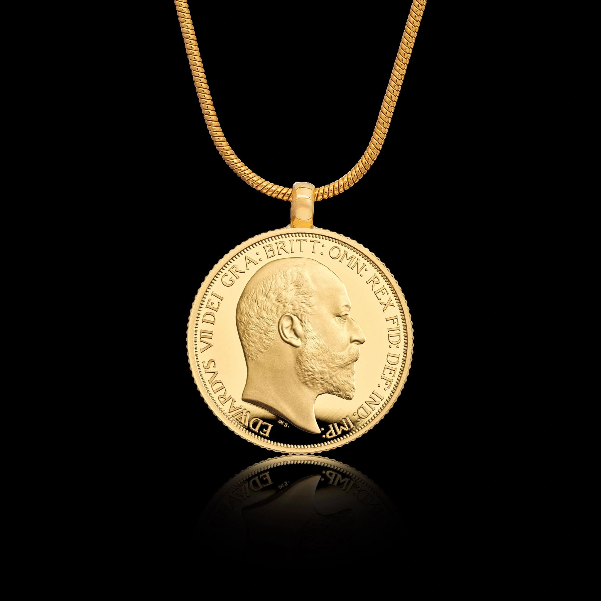 Gold Layered Coin Pendent PGLT45-07