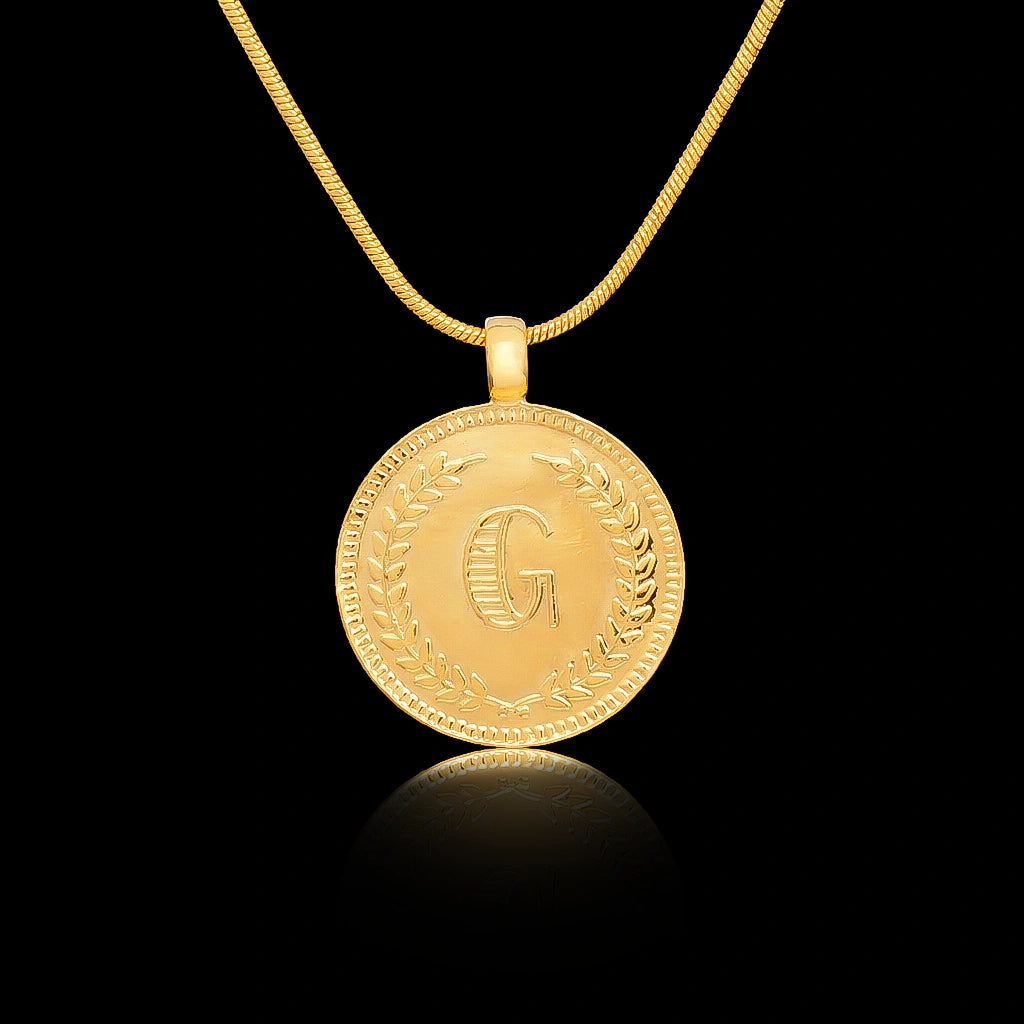 Gold Layered Coin Pendent PGLT282a-09