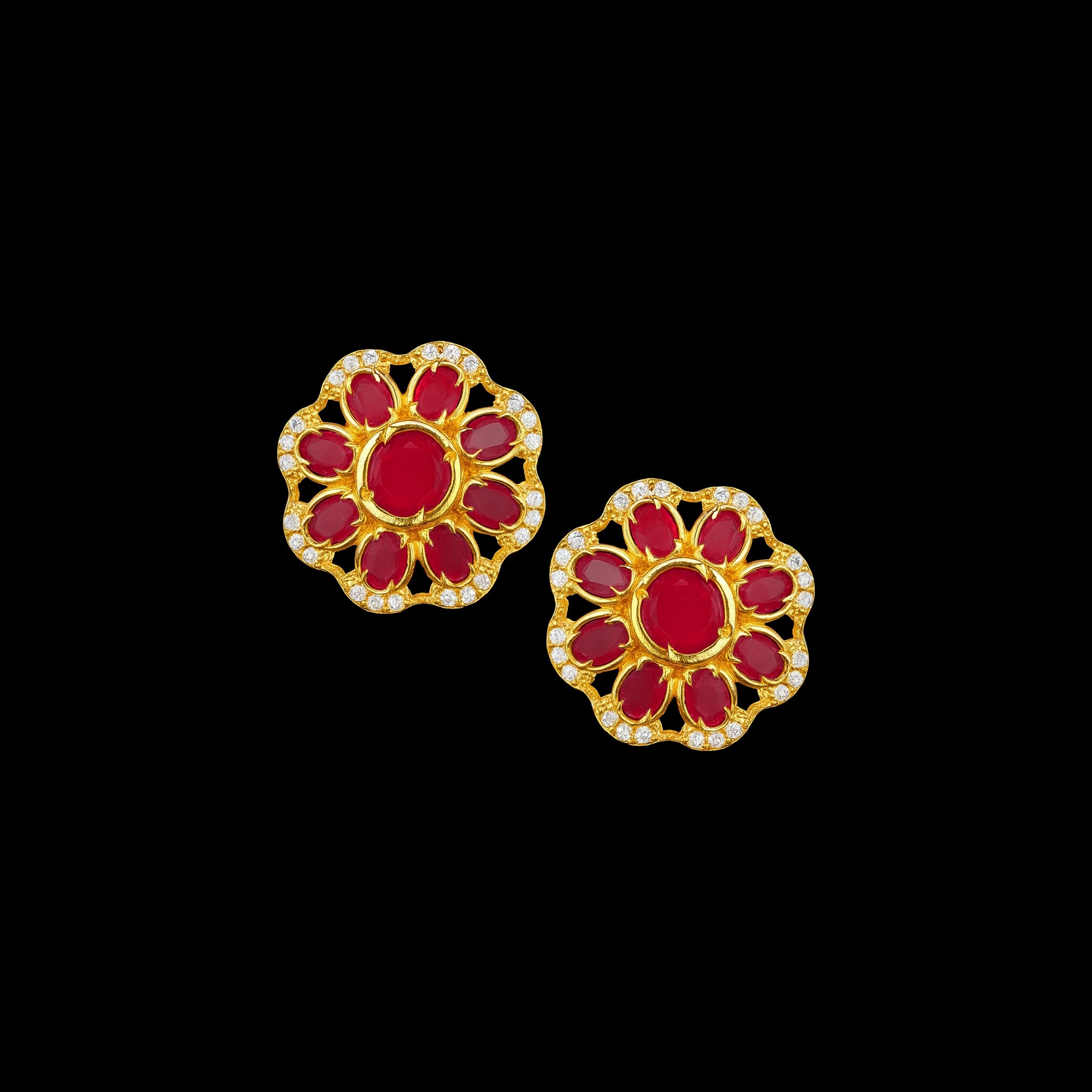 Designer Stone Stud Earrings