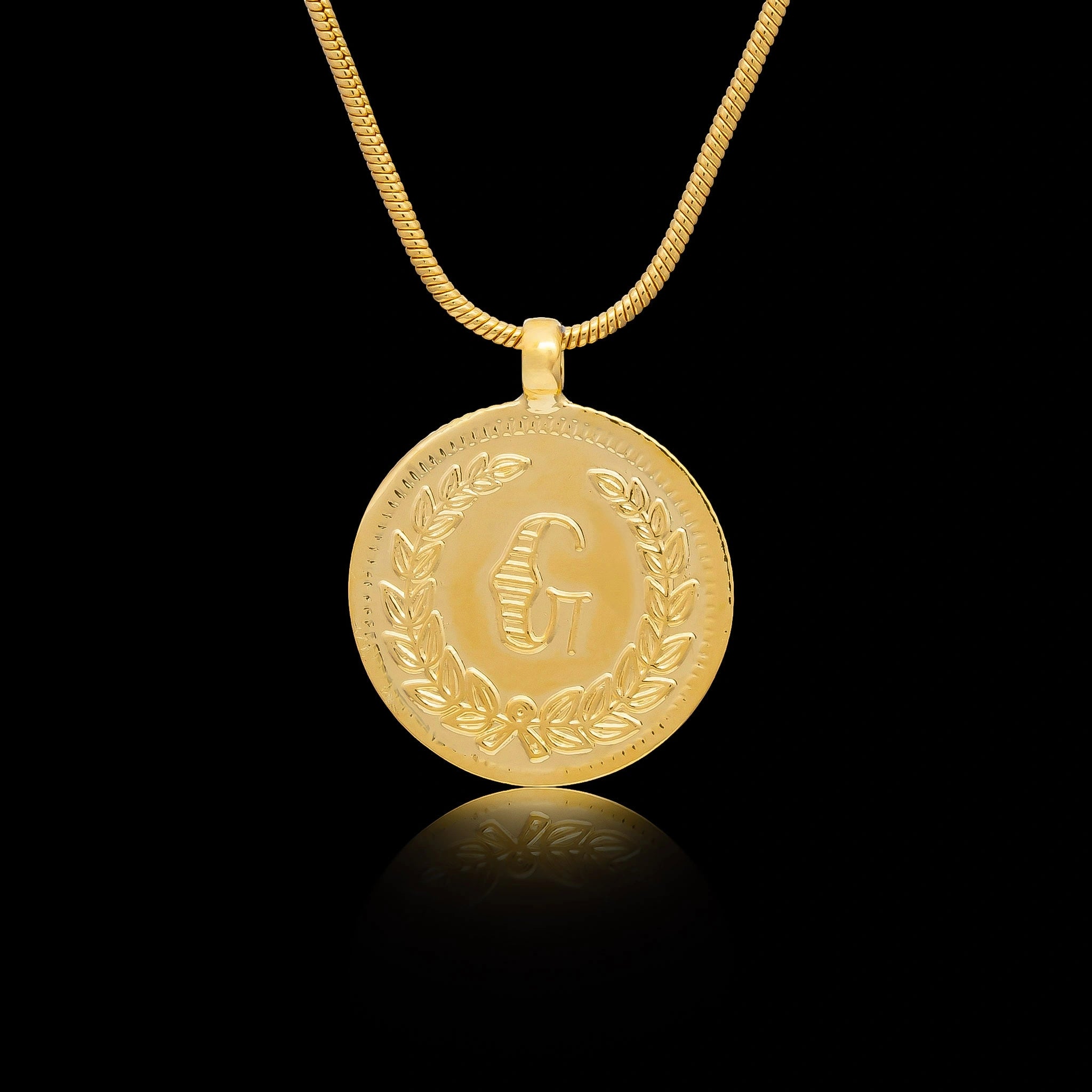 Gold Layered Coin Pendent PGLT44-07