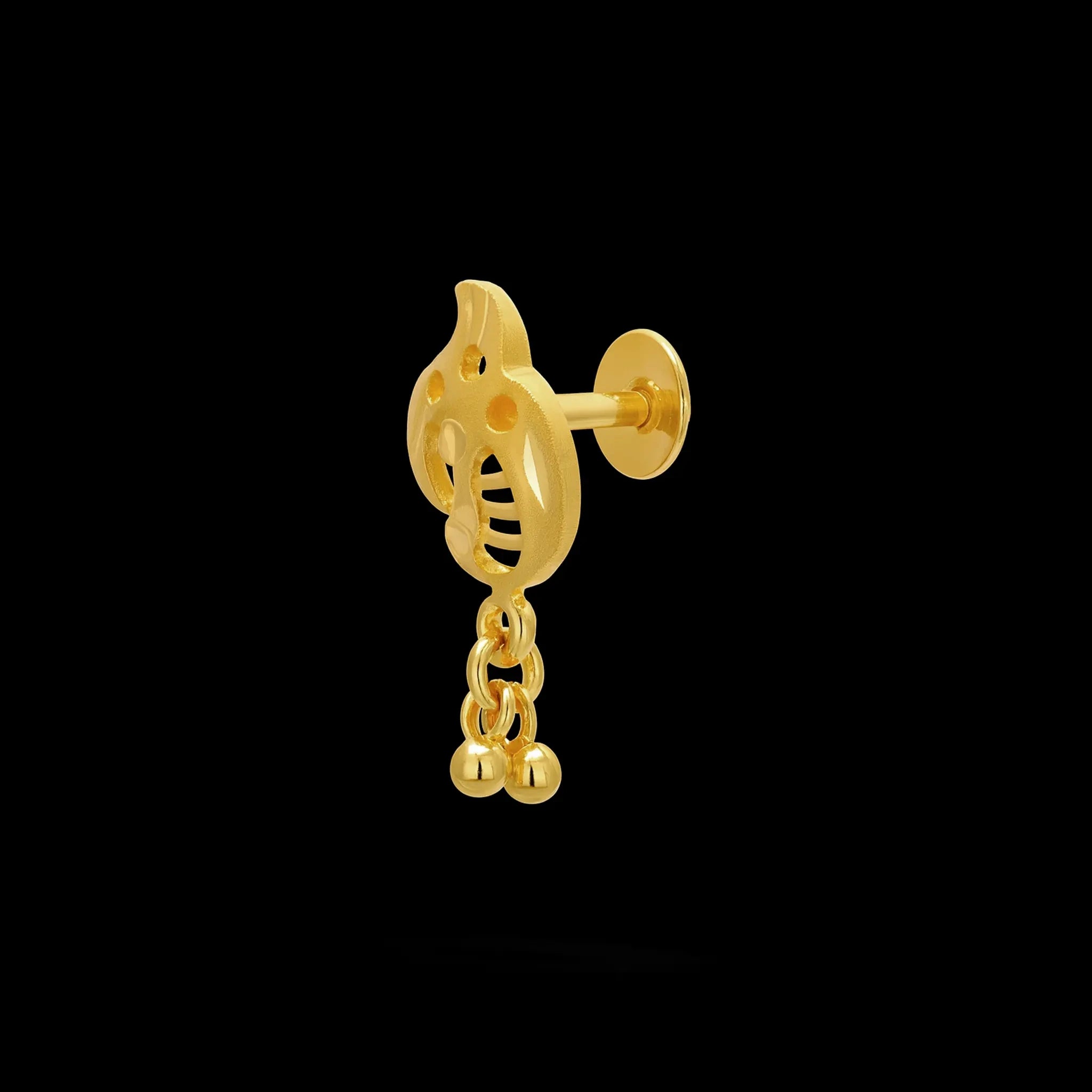 Elegant Gold Hanging Studs