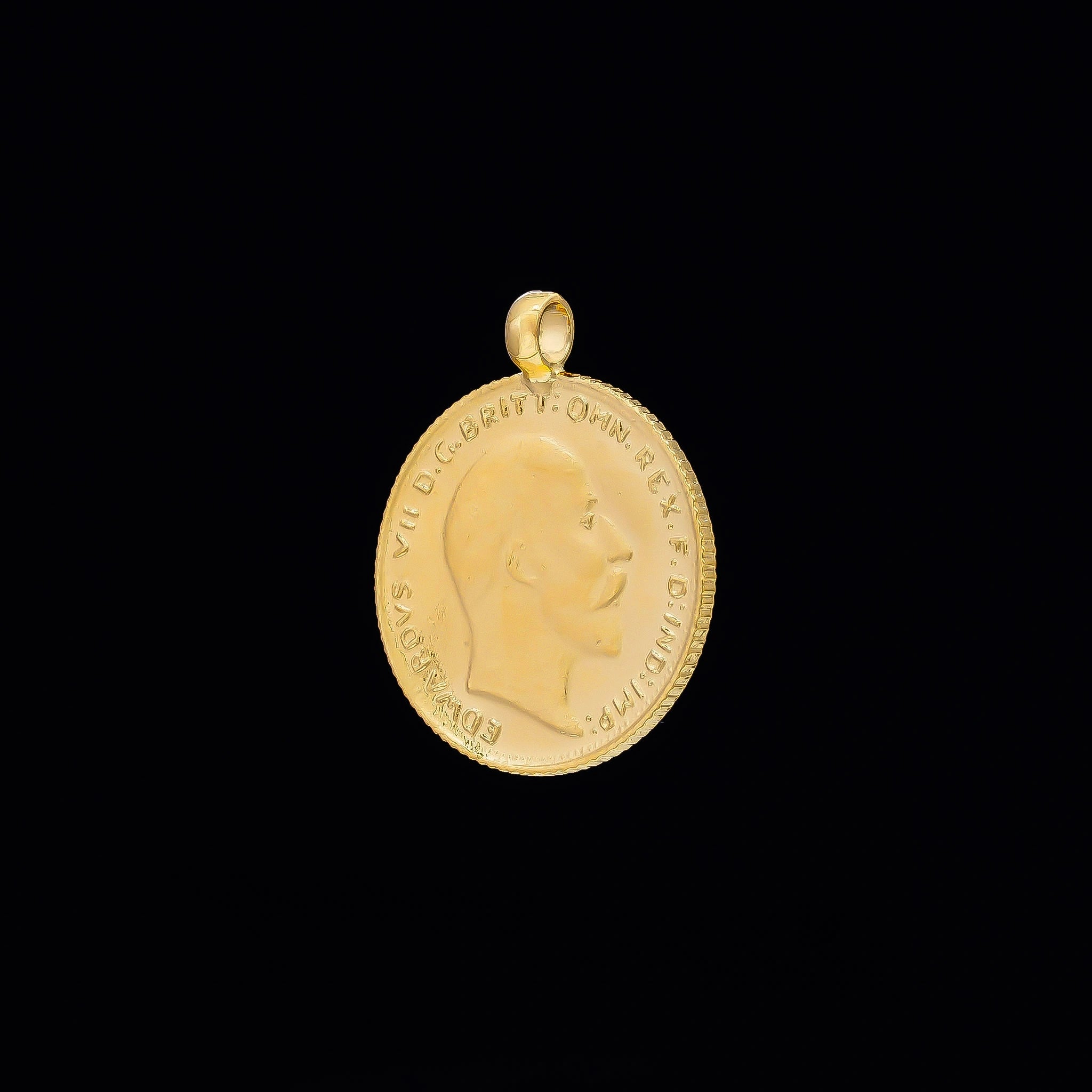 Gold Layered Coin Pendent PGLT45-07