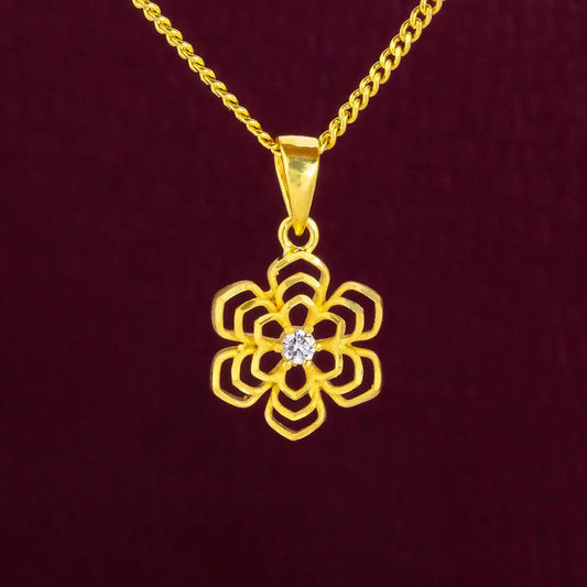 Stone Locket PSLT111W-06 — Gold Plated Jewellery | Parakkat Jewels