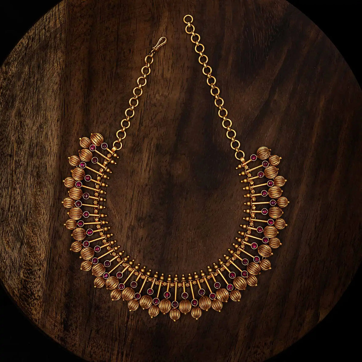 Buy Sreshta Gold Plated Necklace Online | Parakkat Jewels