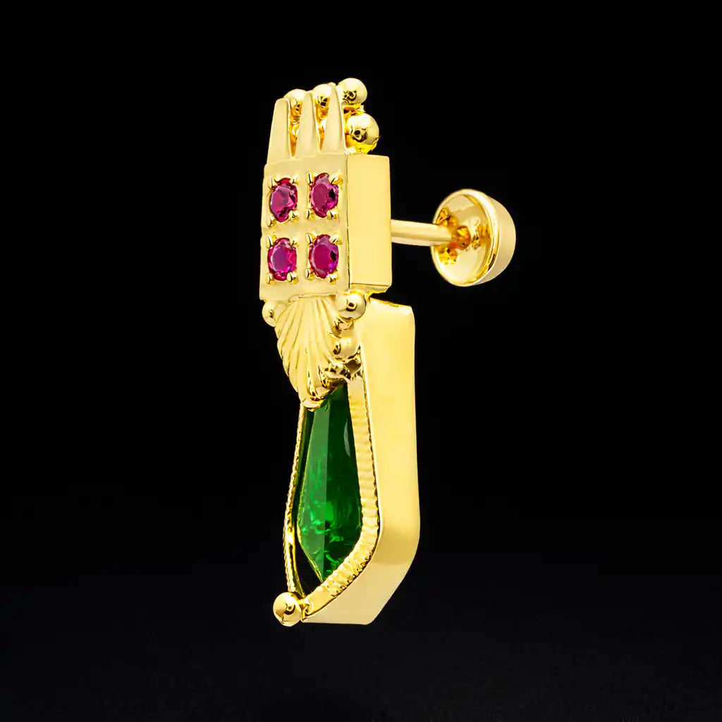 Palakka Stone necklace with stud PSPKNNG10-0002, PSPKSTNG16-081
