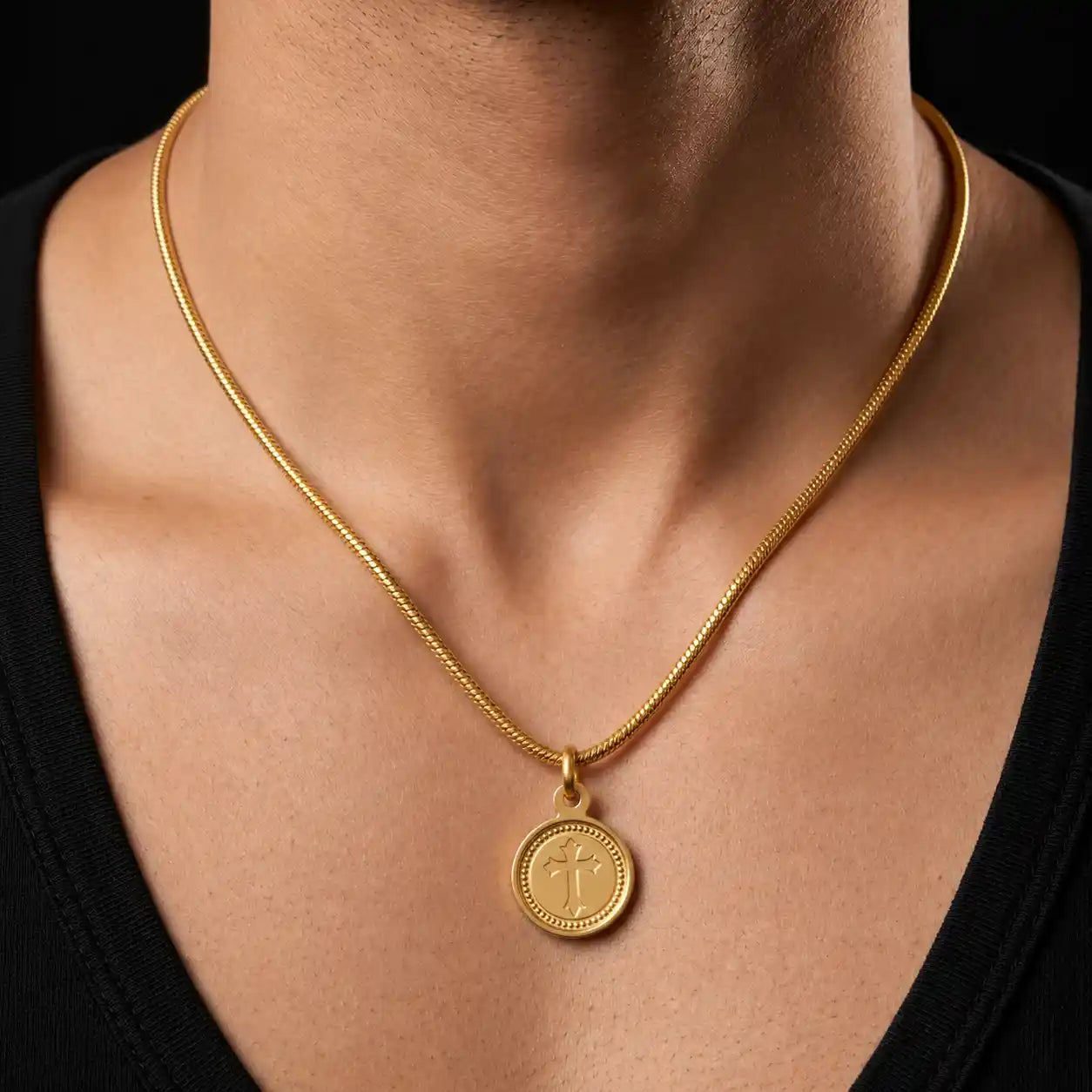Gold Layered Coin Pendent PGLT100-06