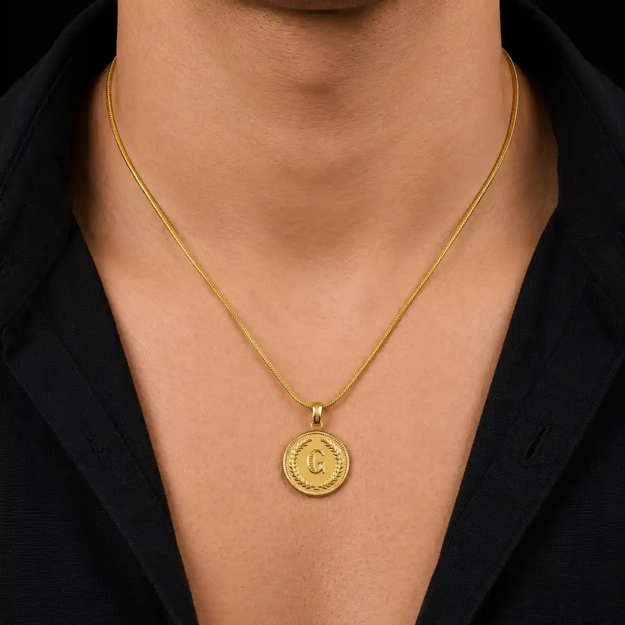Gold Layered Coin Pendent PGLT282a-09