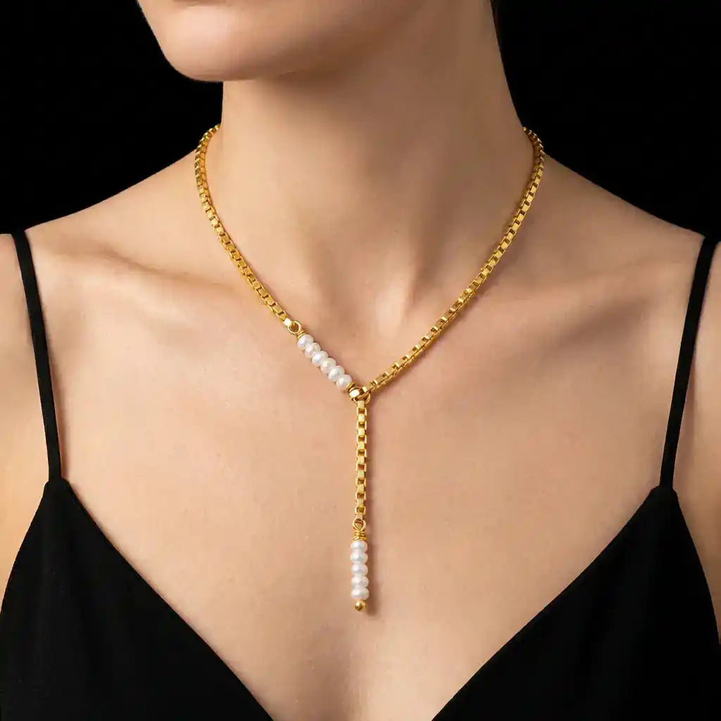 White Coral Stone Necklace