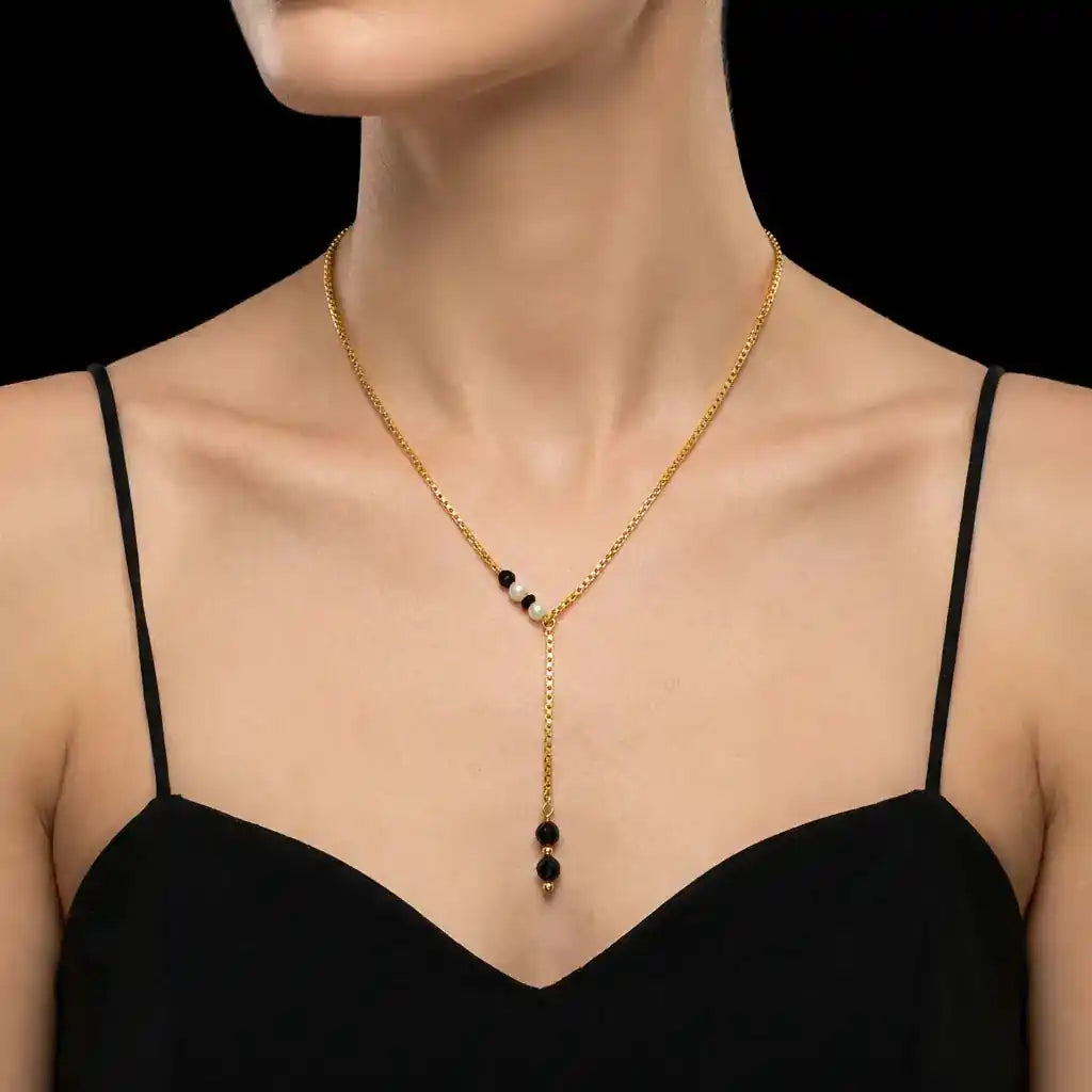 Gold layered Coral Stone Necklace