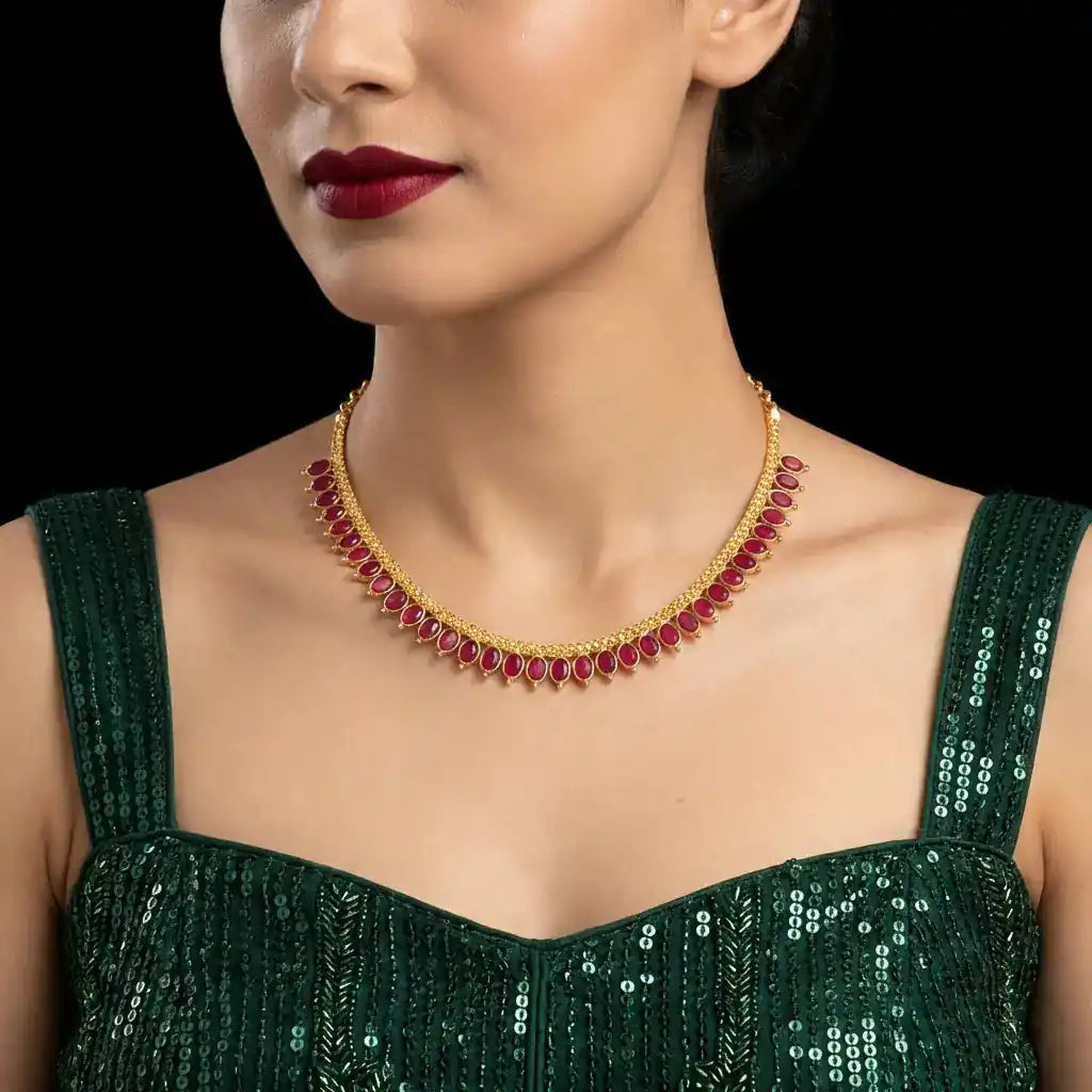 Coral Stone Necklace PPNS3C-005