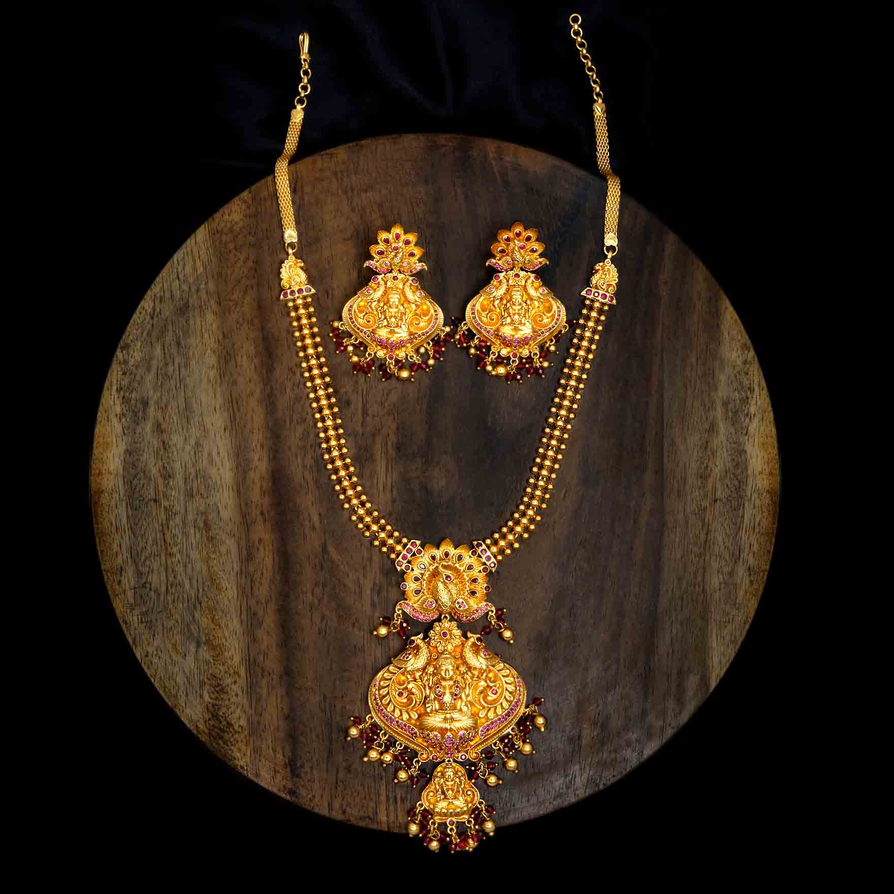 Sreshta Necklace With Earring PSGRNSSR7R-0311 , PSGRHSTSR2R-004
