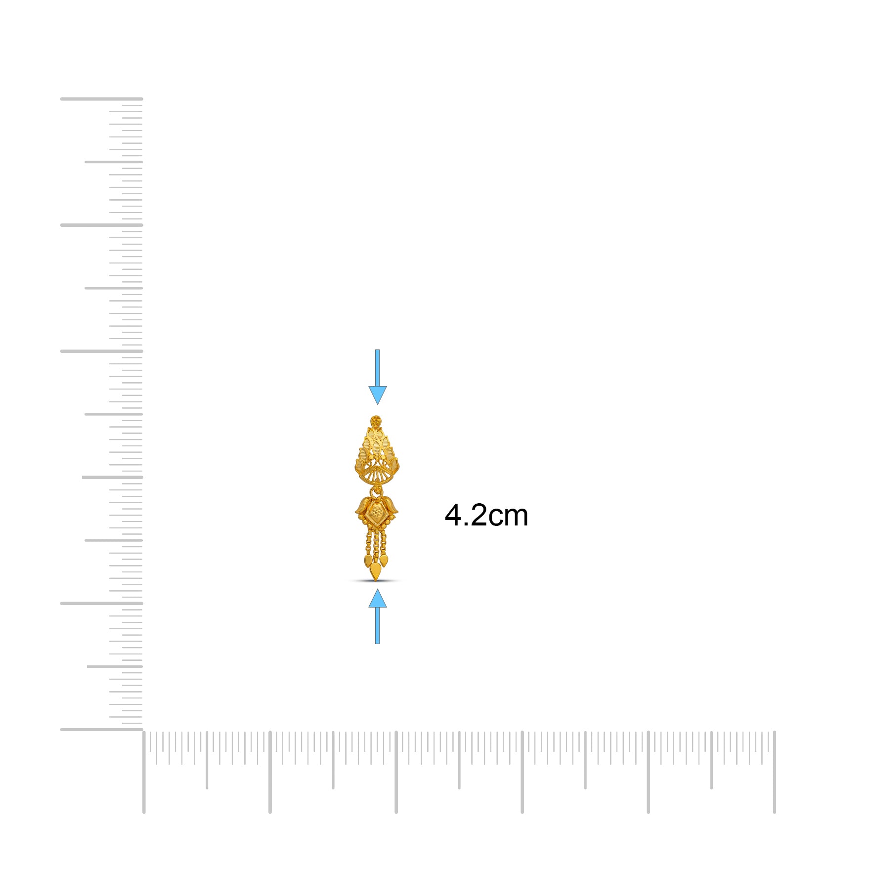 GOLDEN HANGING STUD PGHST172-001