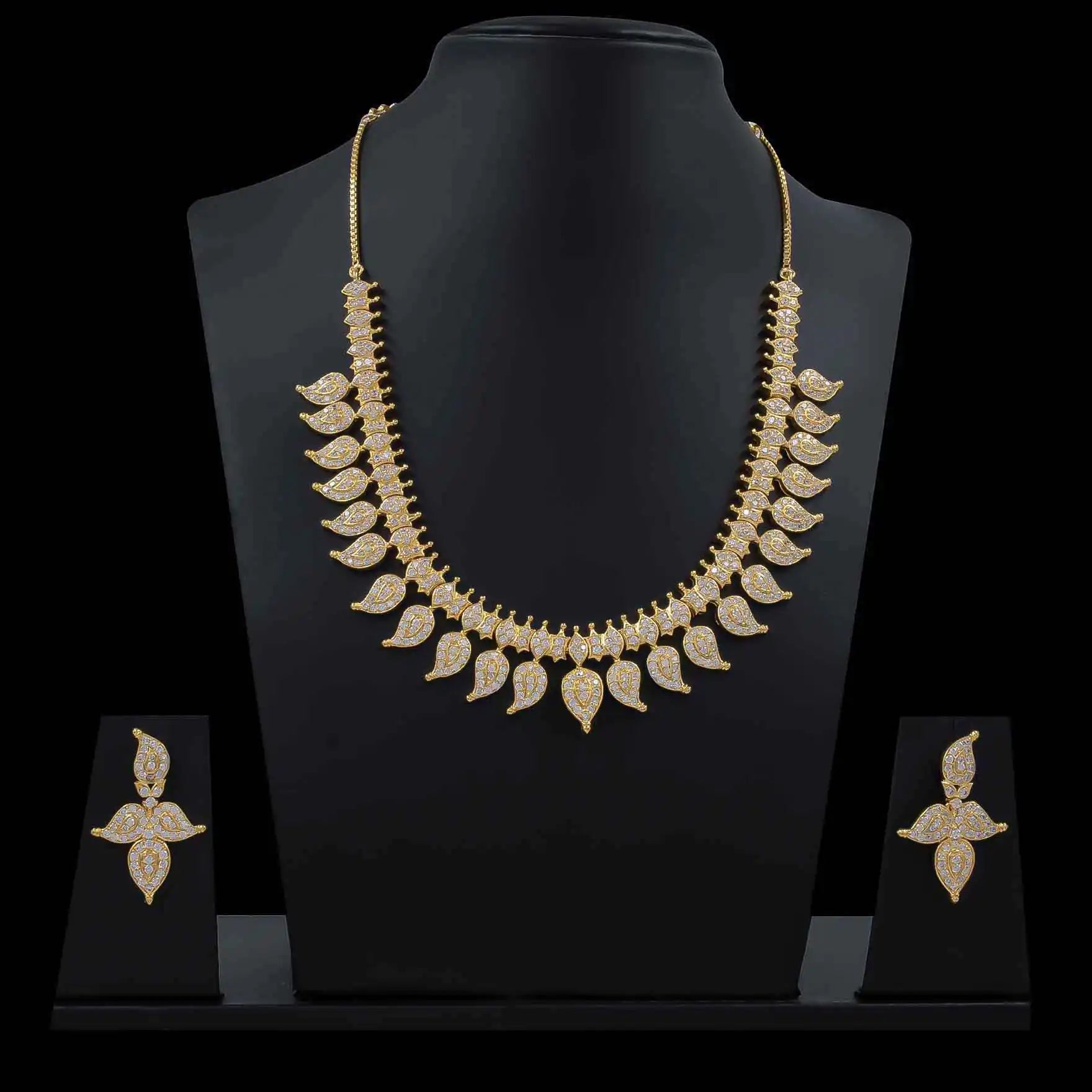Stone necklace stud PSNS48W-086, PSHST102W-041