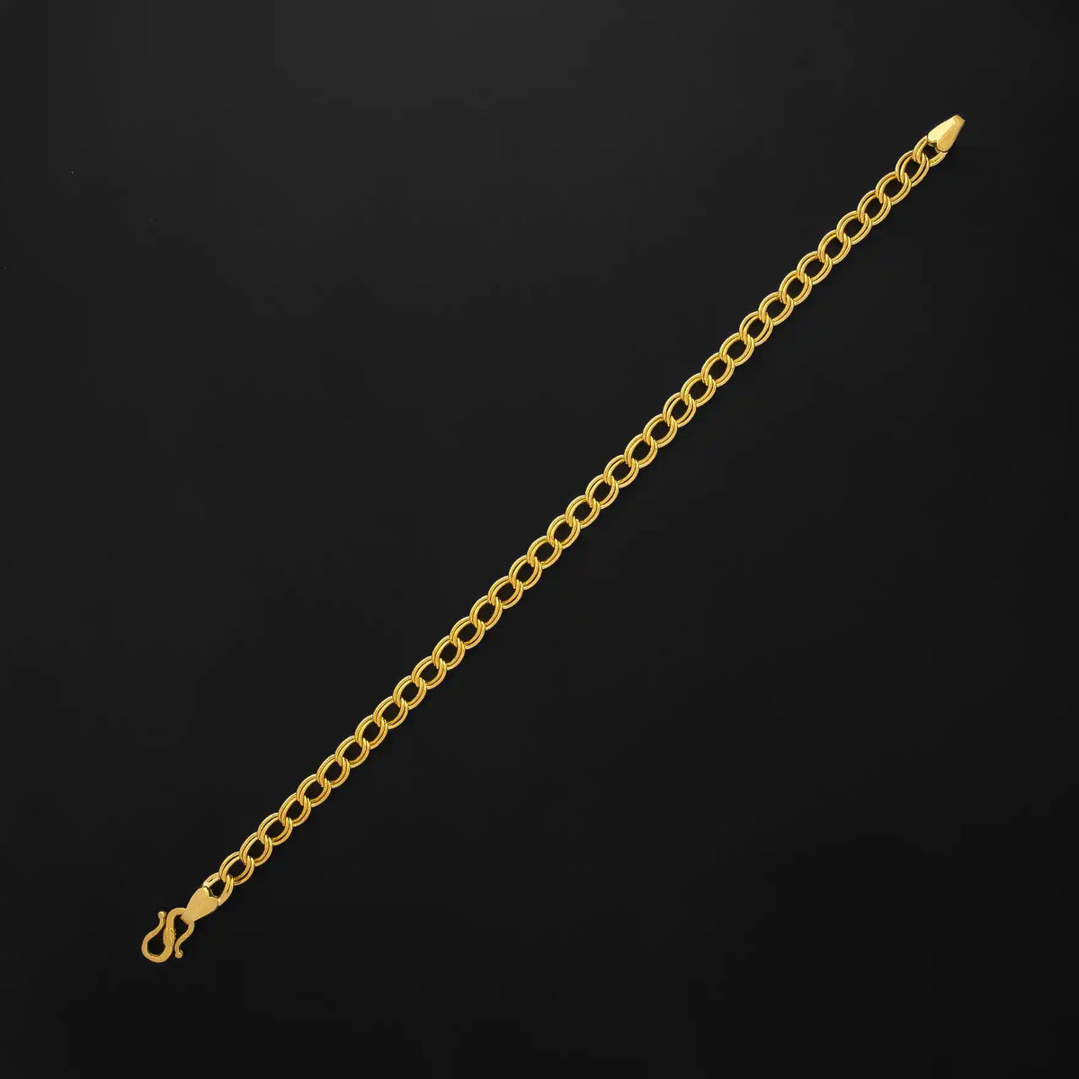 Oval Link Men's Bracelet Gold Layered