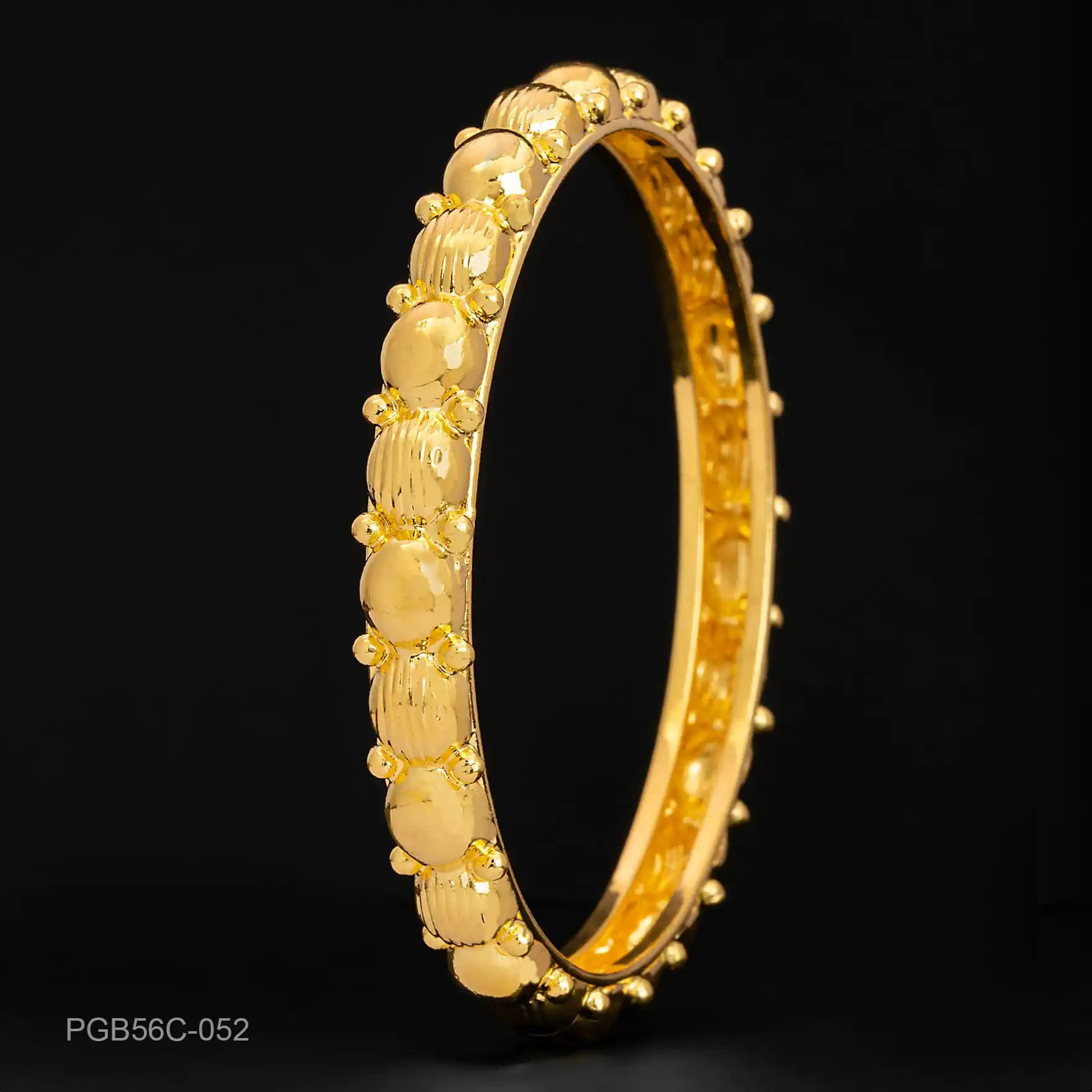 24CT HEAVY Gold Layered BOHO STYLE BANGLE PGB56C-052