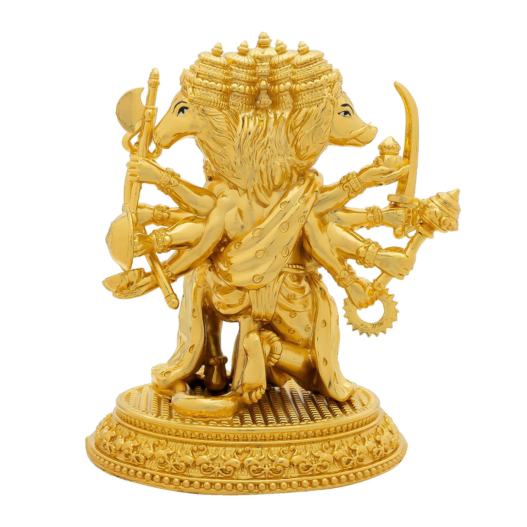 Panchamukhi Hanuman Idol – Traditional Hindu Deity Sculpture – Hanuman (Five-Faced Form) Murti/Statue – Home Temple & Spiritual Gift | PIDH28-0063